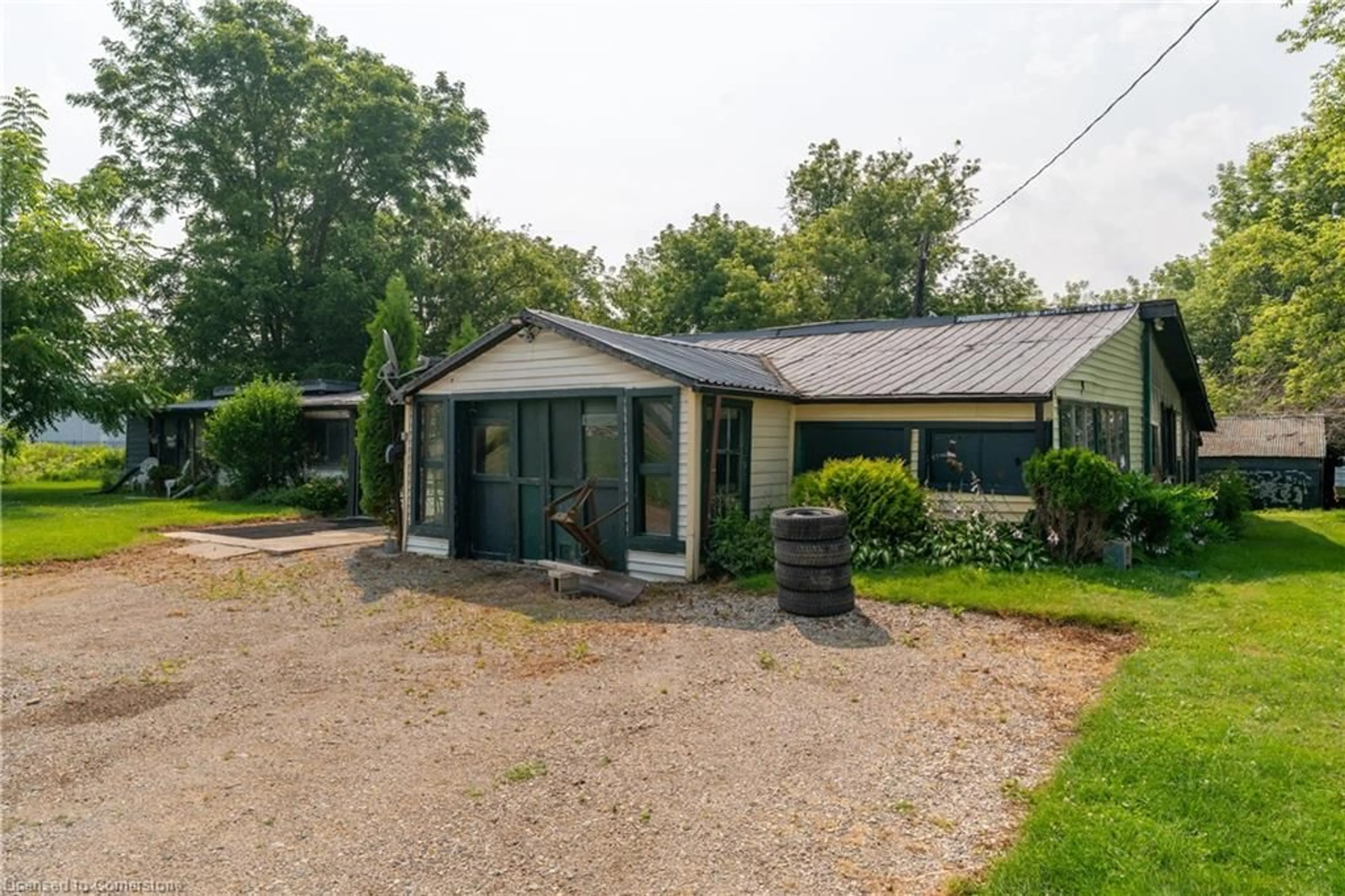A pic from outside/outdoor area/front of a property/back of a property/a pic from drone, water/lake/river/ocean view for 1264 Parkinson Rd, Woodstock Ontario N4S 7W3
