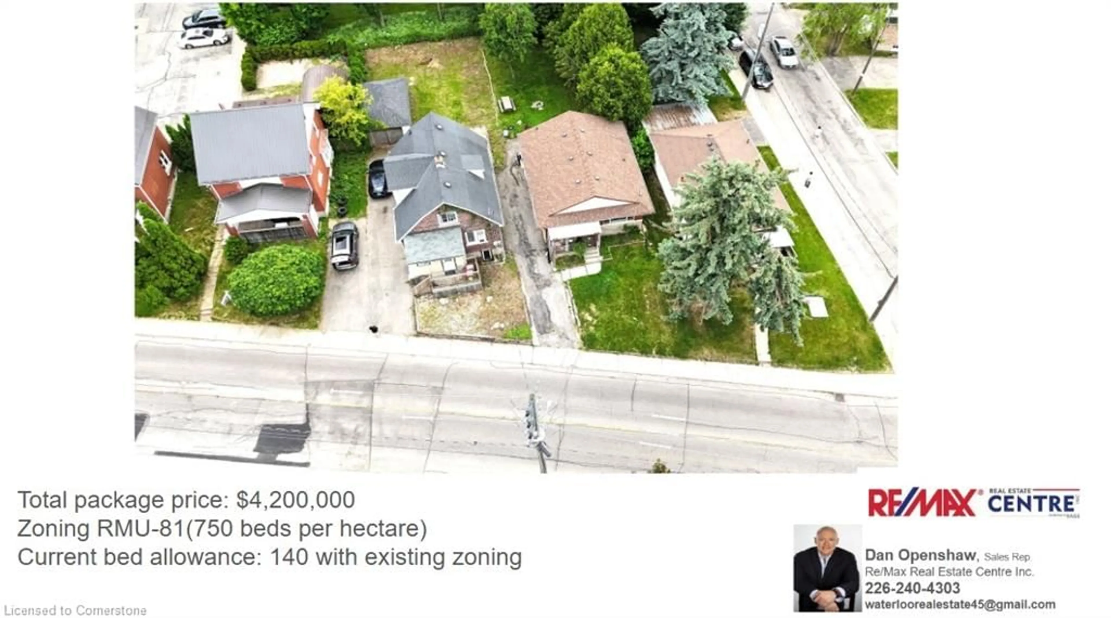 A pic from outside/outdoor area/front of a property/back of a property/a pic from drone, street for 183 Regina St, Waterloo Ontario N2J 3B4