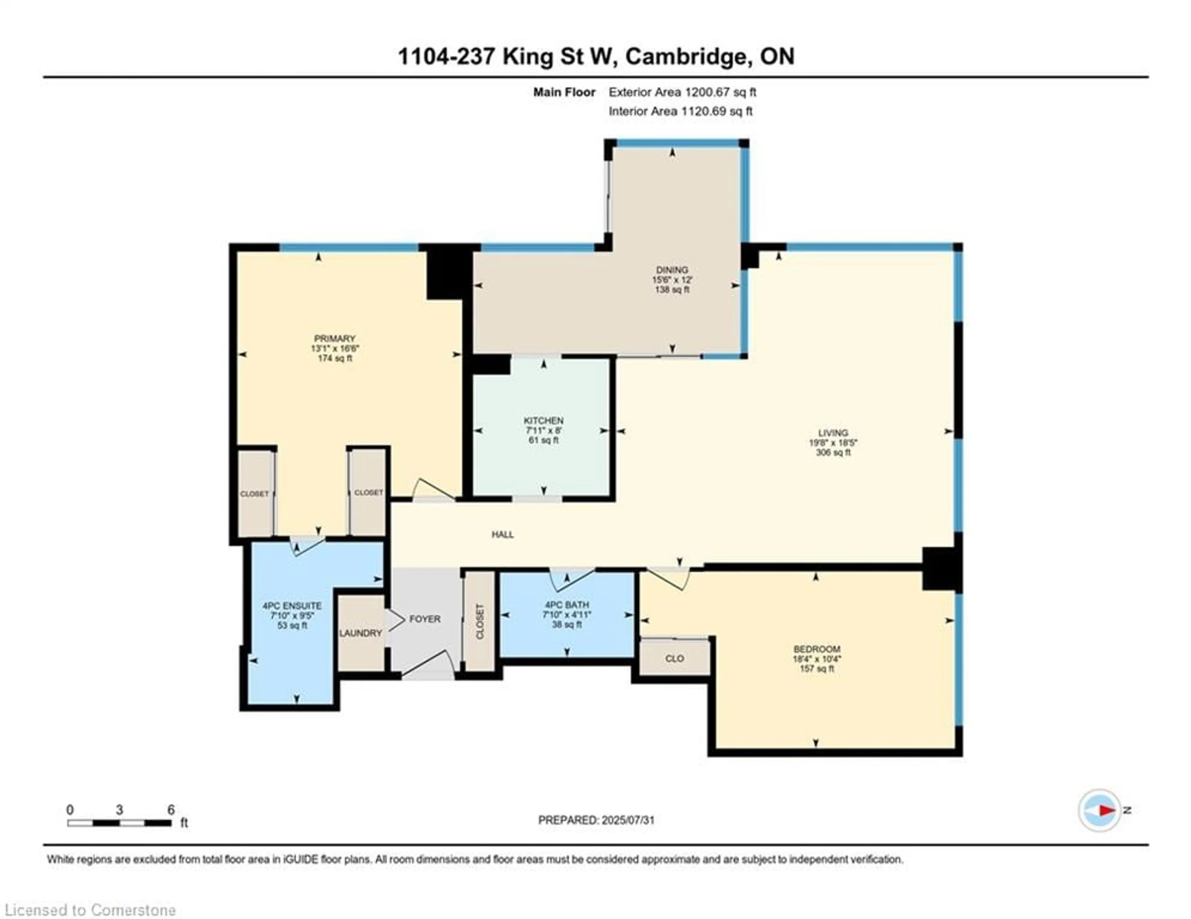 Floor plan for 237 King St #1104, Cambridge Ontario N3H 5L2