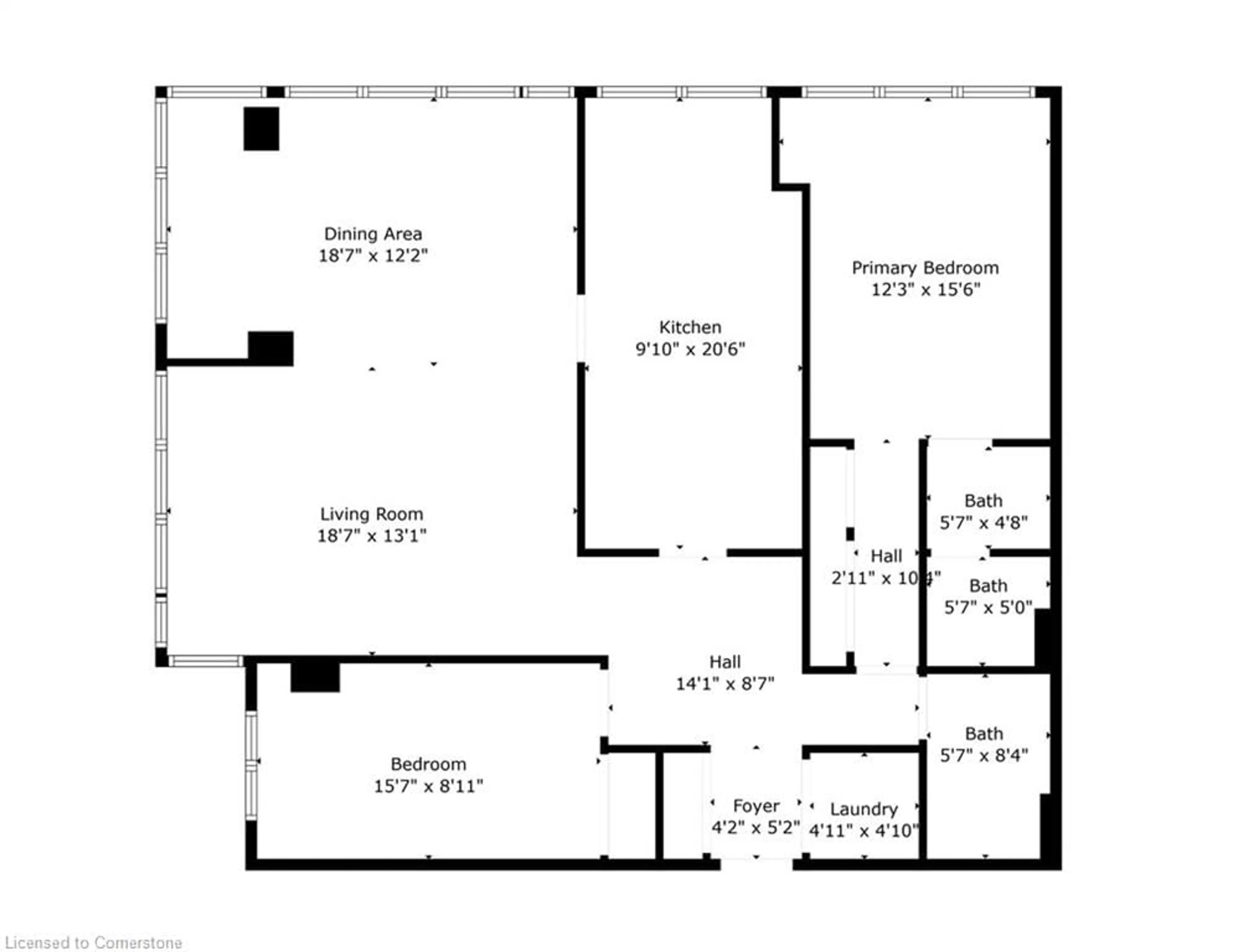 Floor plan for 1271 Walden Cir #PH108, Mississauga Ontario L5J 4R4