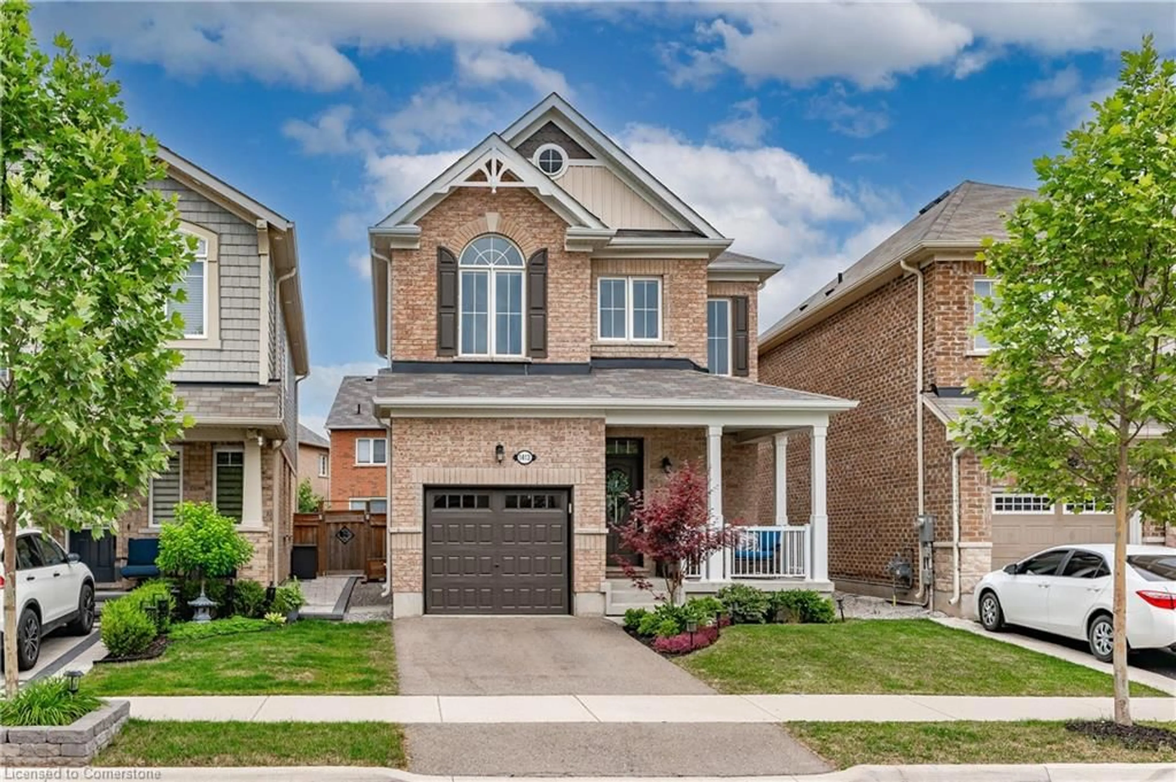 Home with brick exterior material, street for 1413 Farmstead Dr, Milton Ontario L9E 1K4