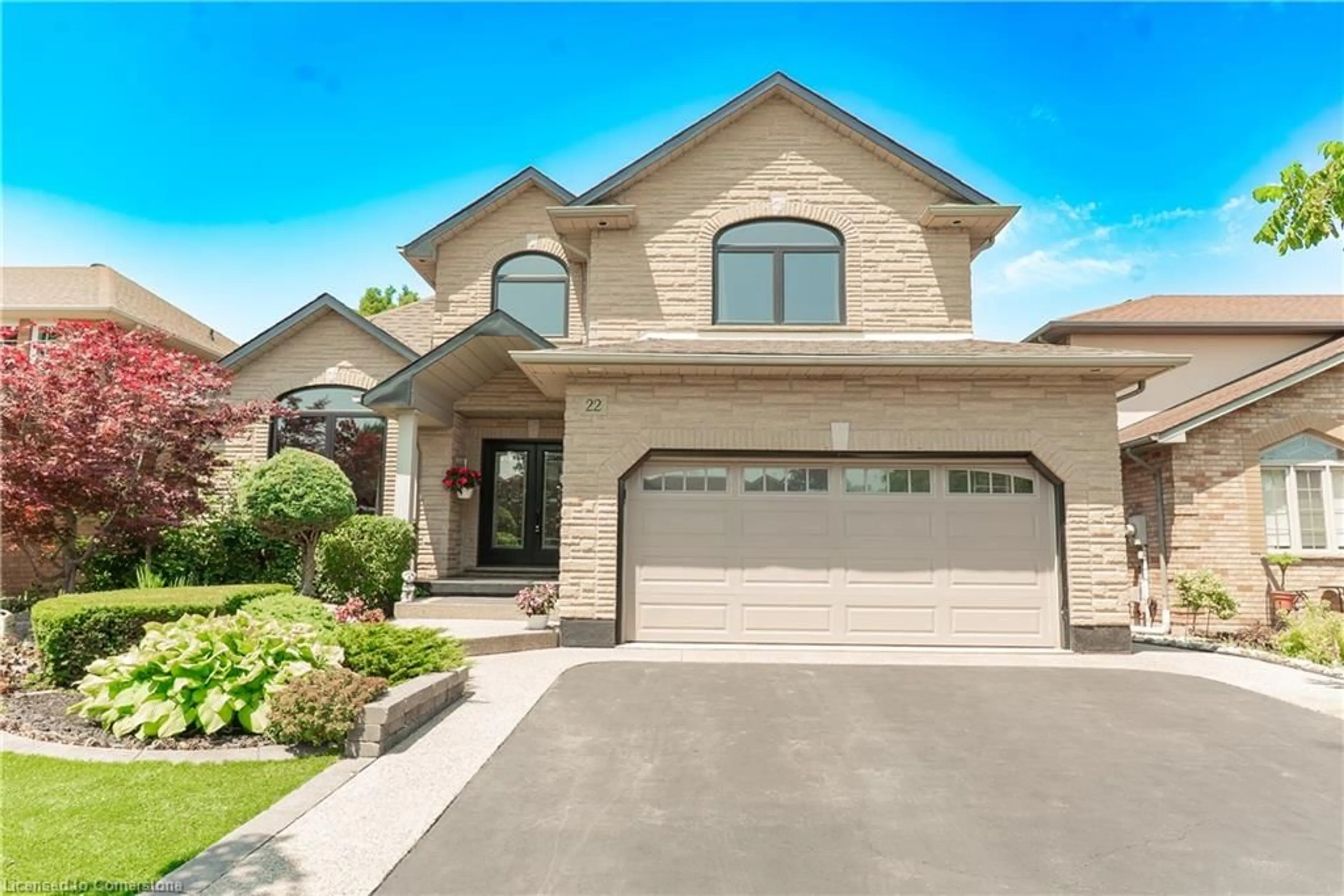 Home with brick exterior material, street for 22 Tuscani Dr, Stoney Creek Ontario L8E 5W4