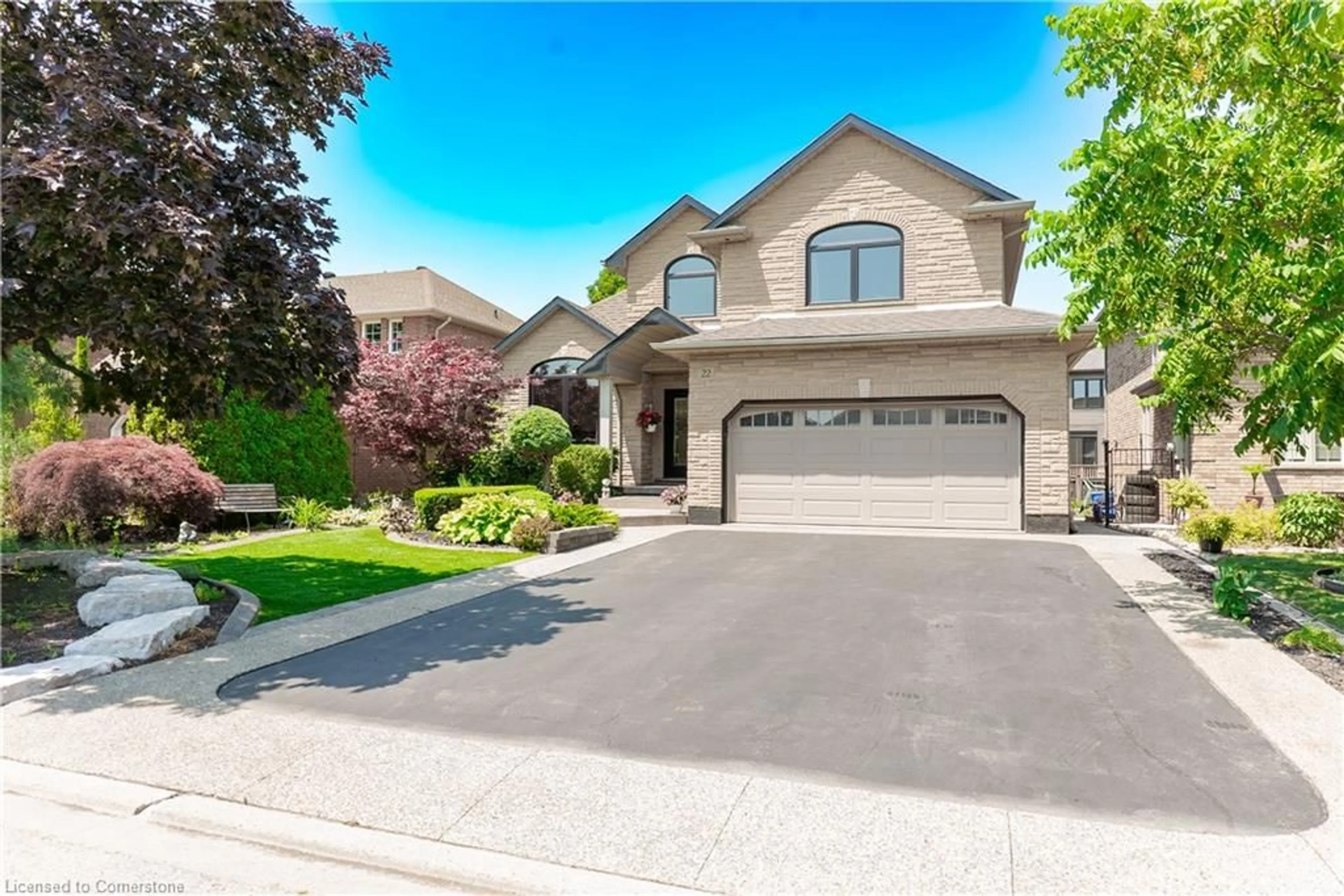 Home with brick exterior material, street for 22 Tuscani Dr, Stoney Creek Ontario L8E 5W4