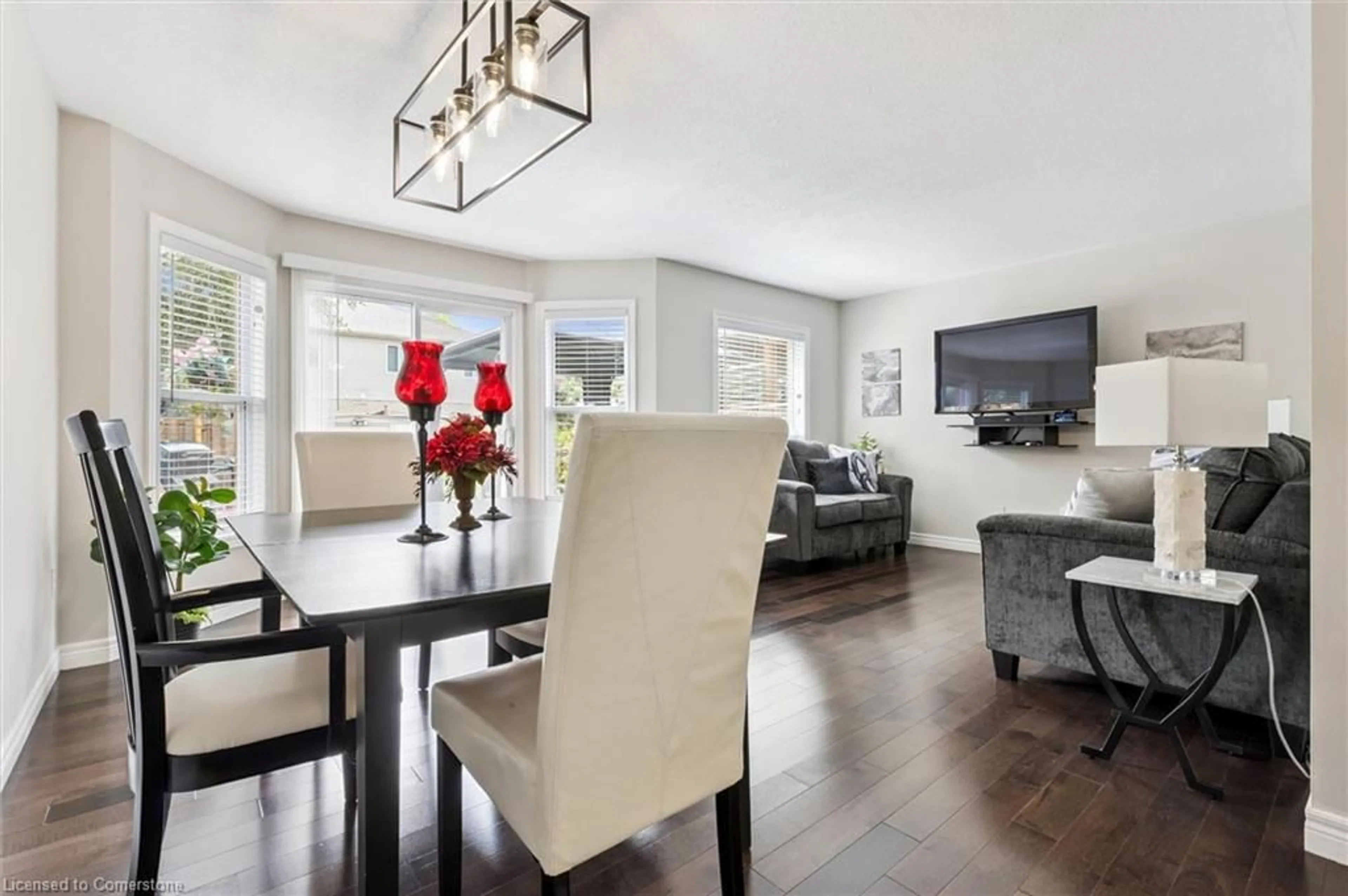 Dining room, wood/laminate floor for 513 Dansbury Dr, Waterloo Ontario N2K 4K8