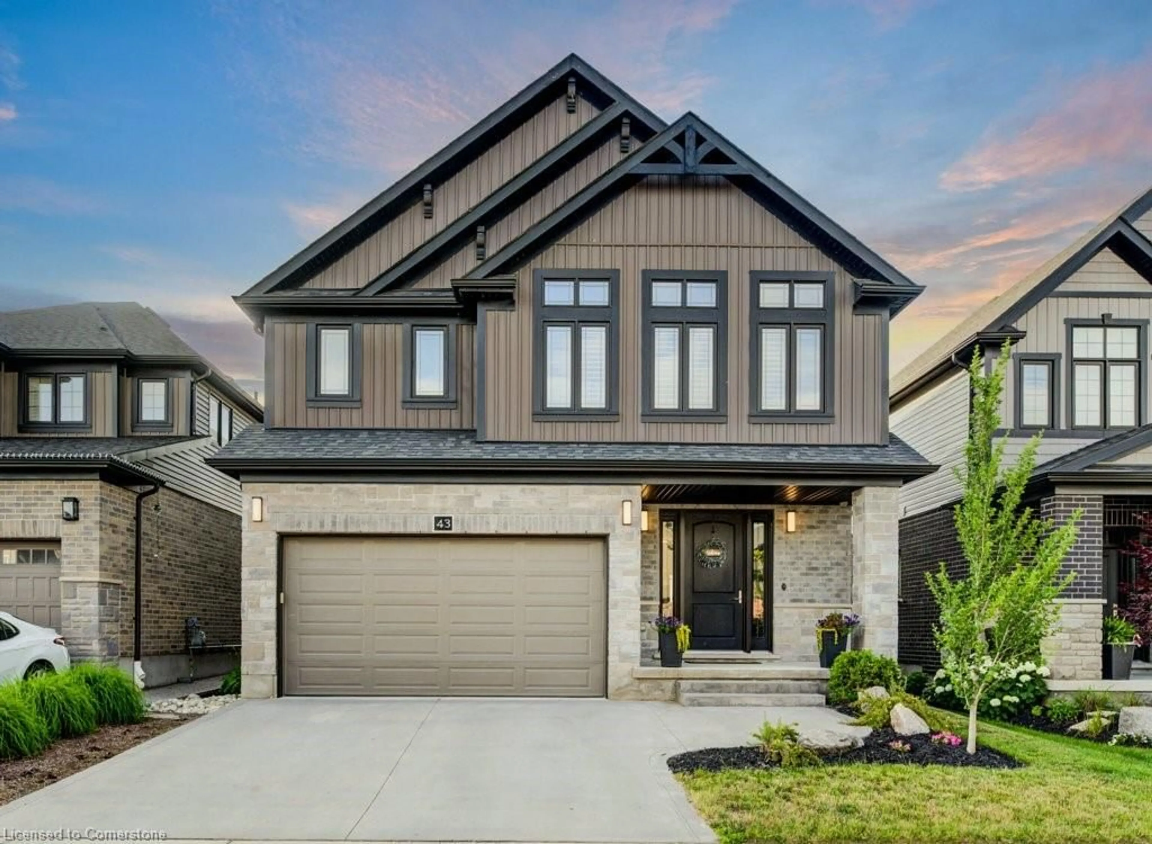 Home with brick exterior material, street for 43 Greyhawk St, Kitchener Ontario N2K 0C7