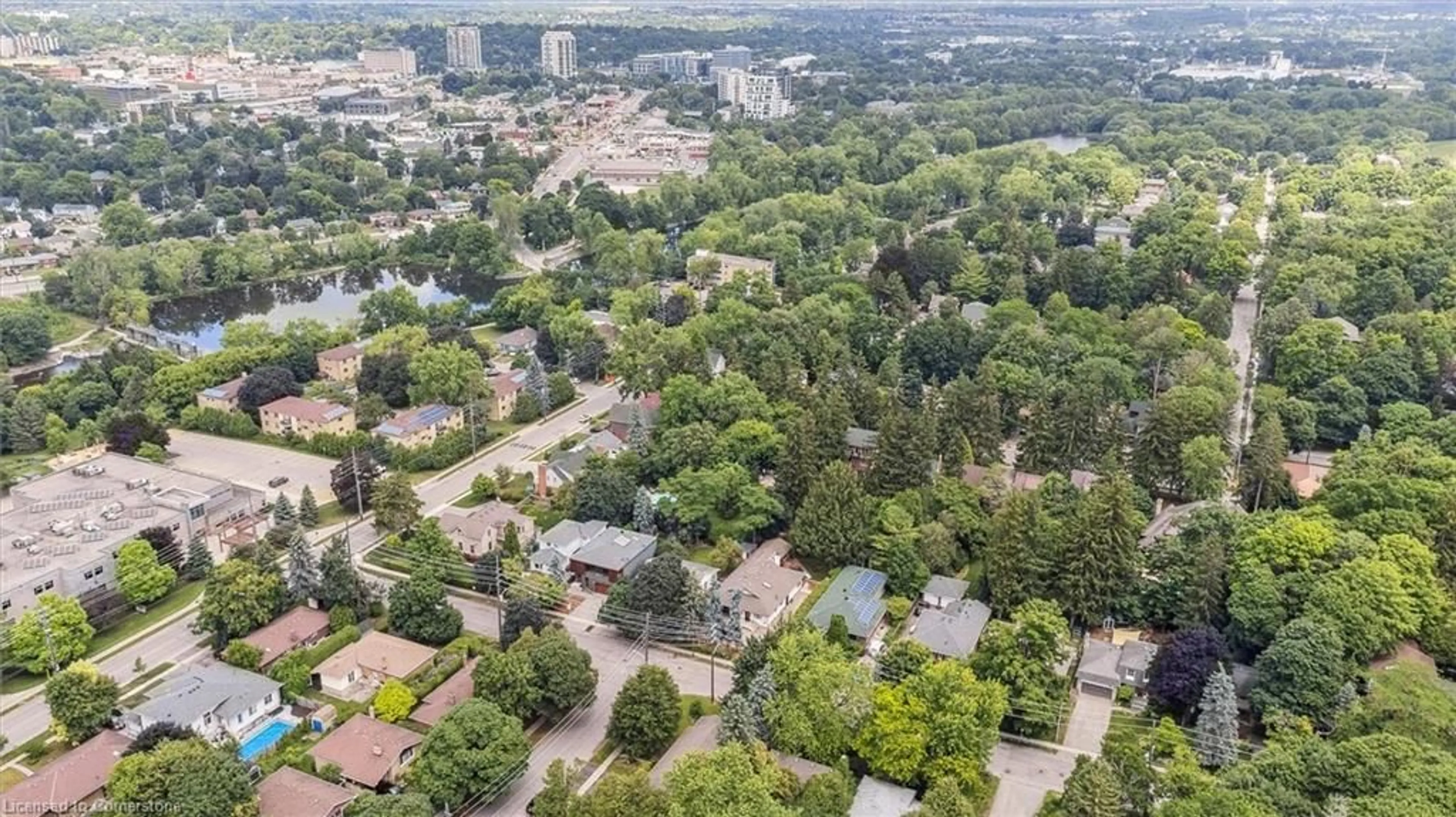 A pic from outside/outdoor area/front of a property/back of a property/a pic from drone, city buildings view from balcony for 30 Maple St, Guelph Ontario N1G 2G2