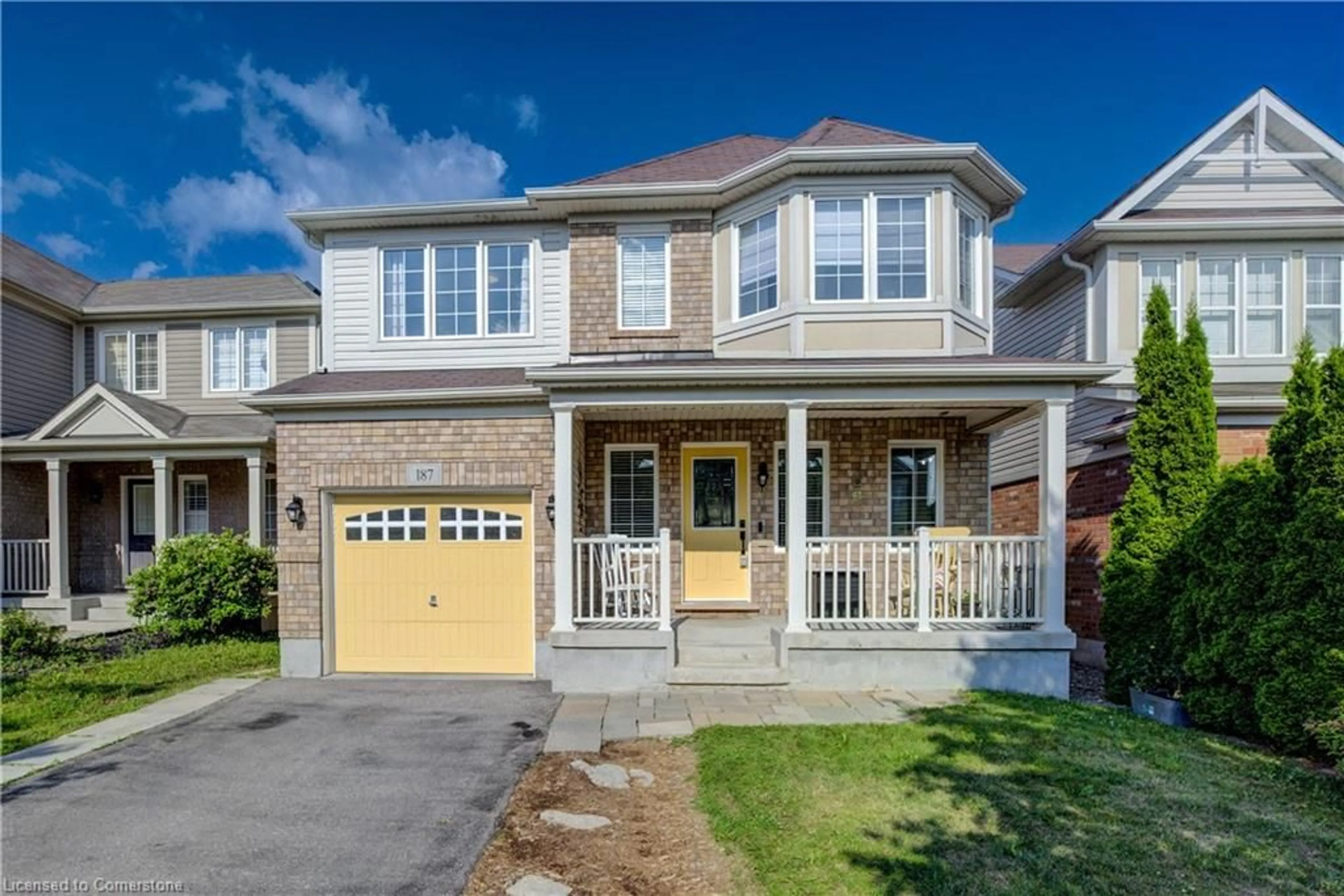 Home with vinyl exterior material, street for 187 Chase Cres, Cambridge Ontario N3C 1A6