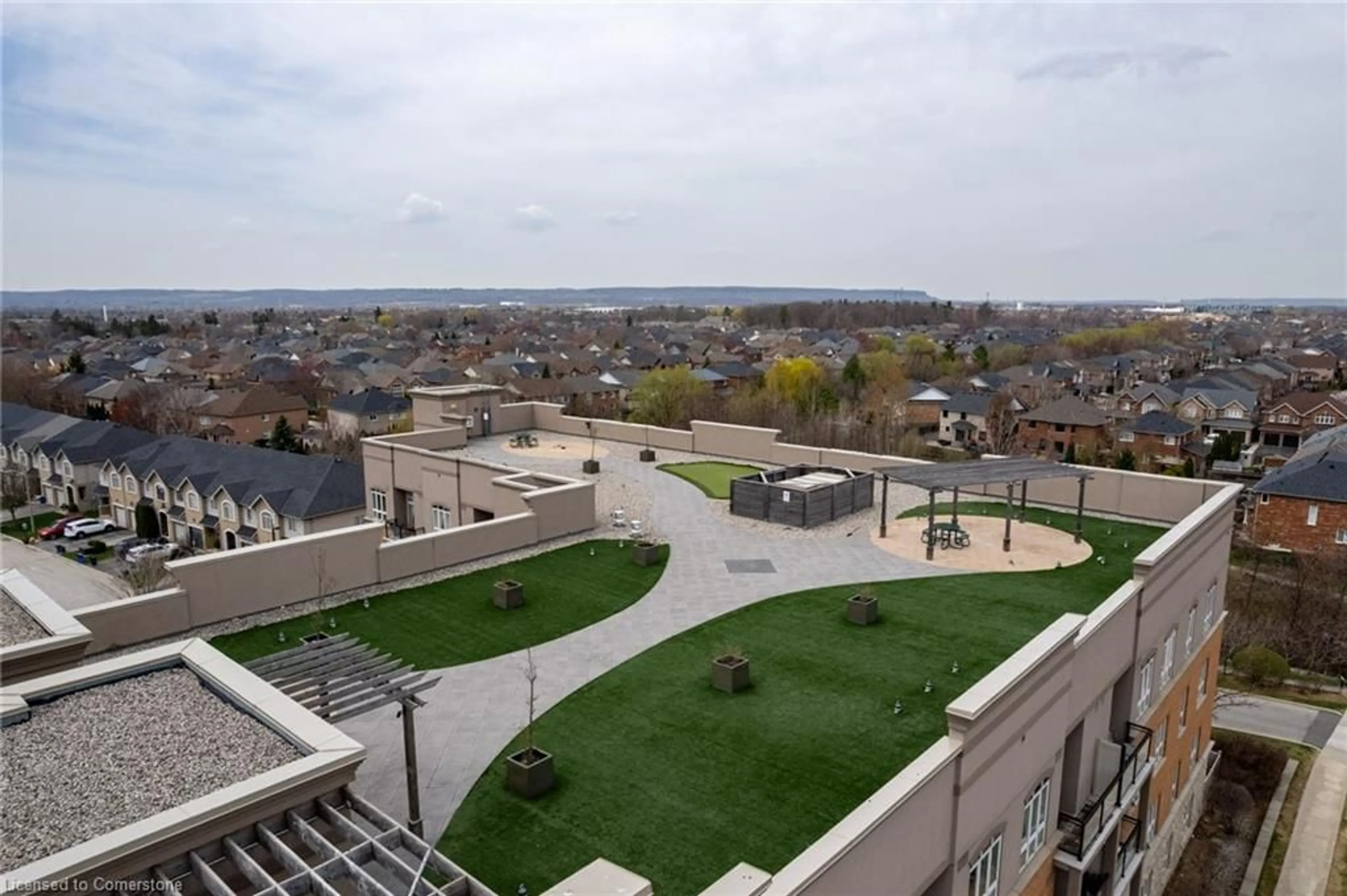 A pic from outside/outdoor area/front of a property/back of a property/a pic from drone, city buildings view from balcony for 5317 Upper Middle Rd #316, Burlington Ontario L7L 0G8