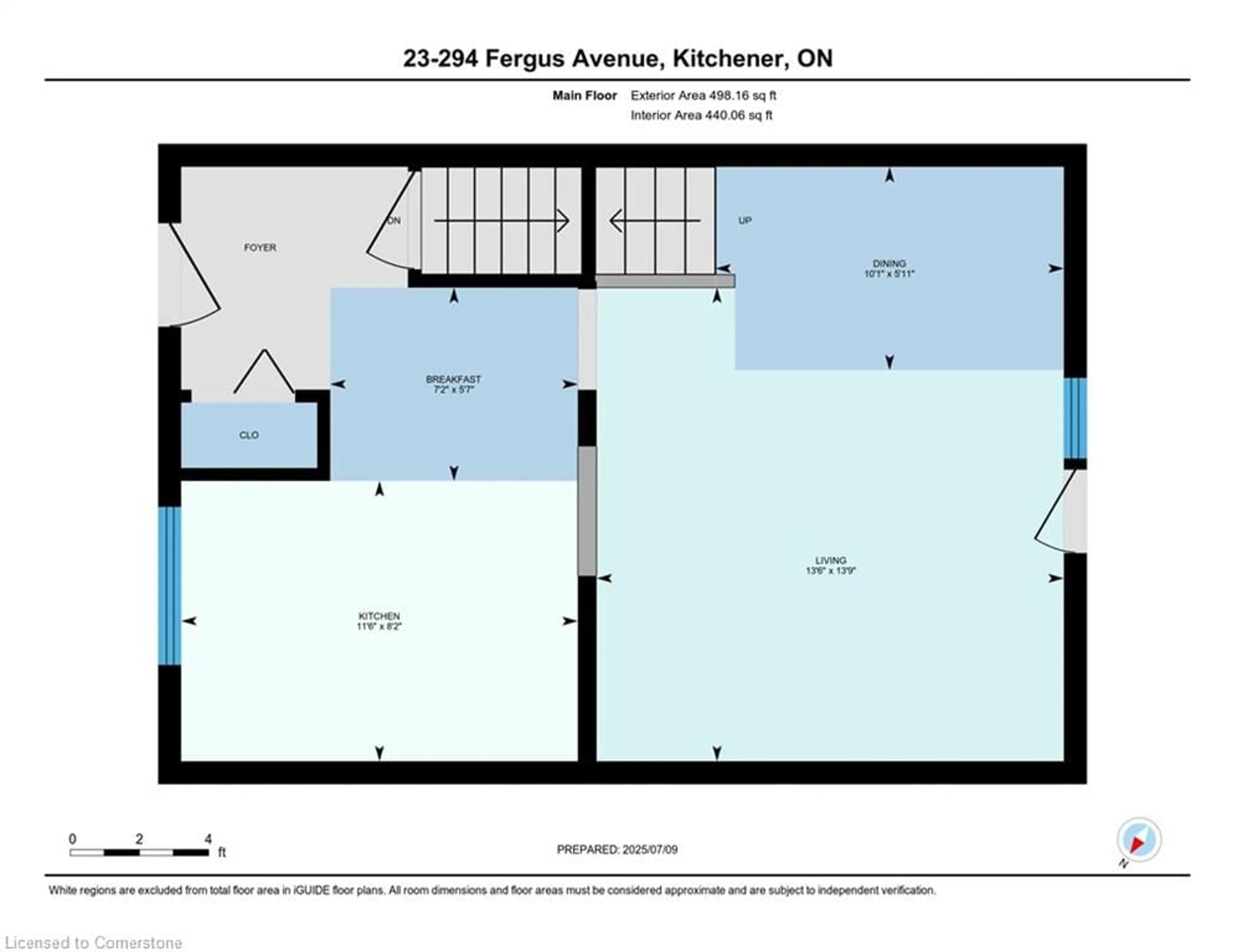 Floor plan for 294 Fergus Ave #23, Kitchener Ontario N2A 2H5