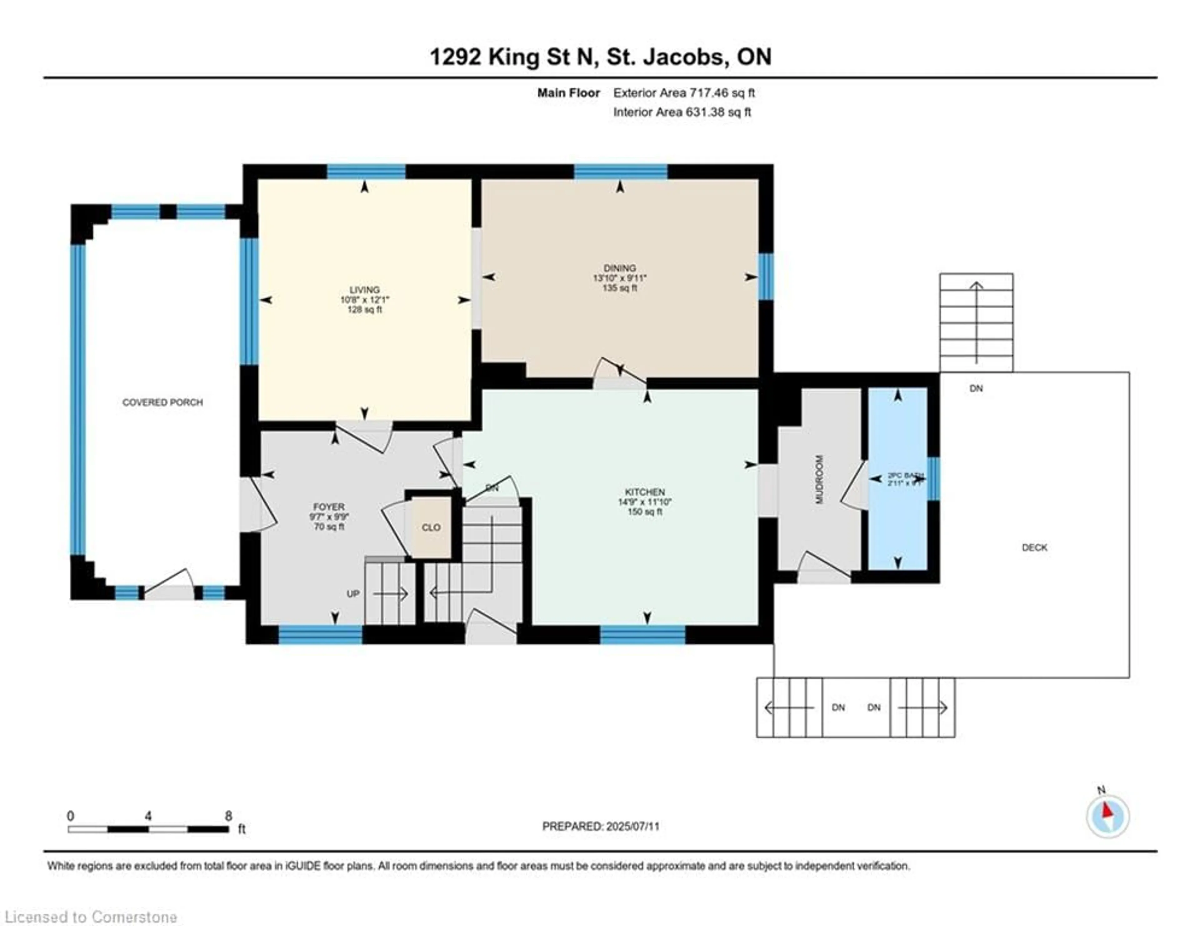 Floor plan for 1292 King St, St. Jacobs Ontario N0B 2N0