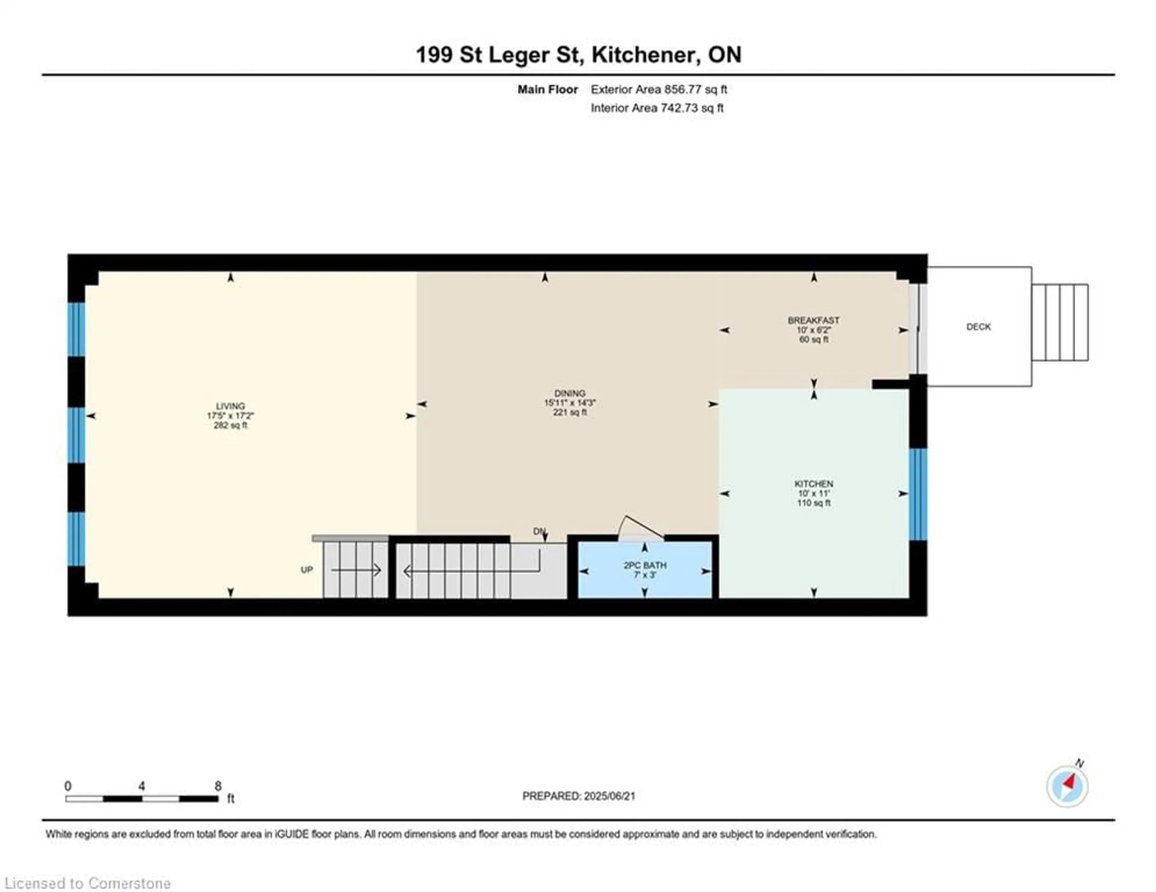 Floor plan for 199 St. Leger St, Kitchener Ontario N2H 4M4