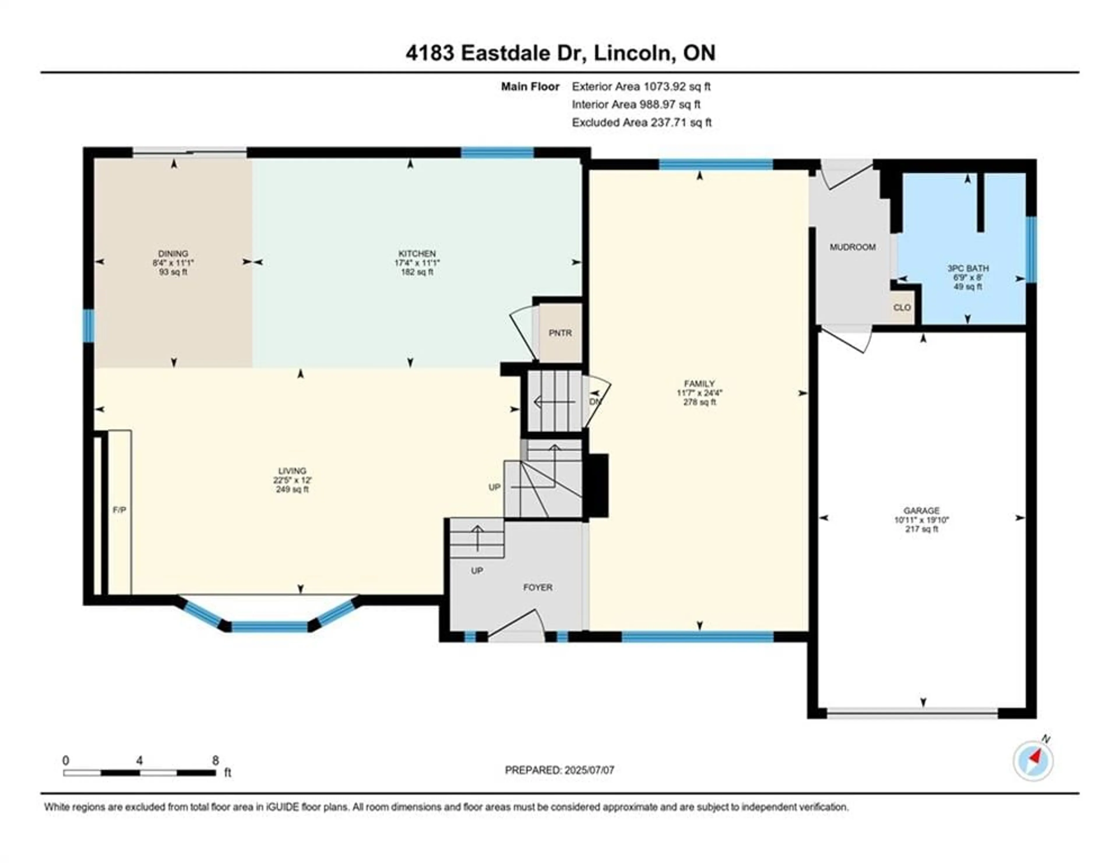 Floor plan for 4183 Eastdale Dr, Beamsville Ontario L3J 0N4