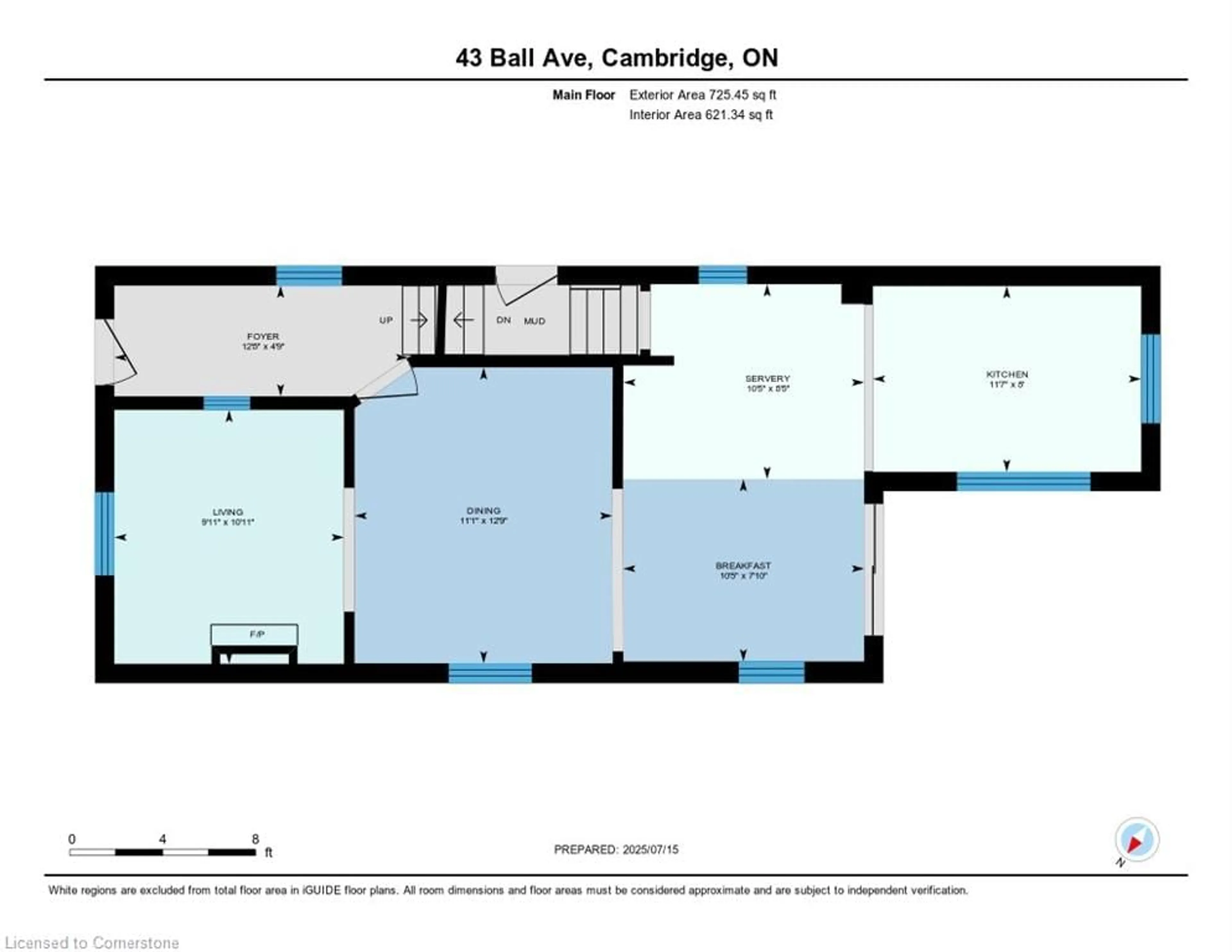 Floor plan for 43 Ball Ave, Cambridge Ontario N1R 2A2