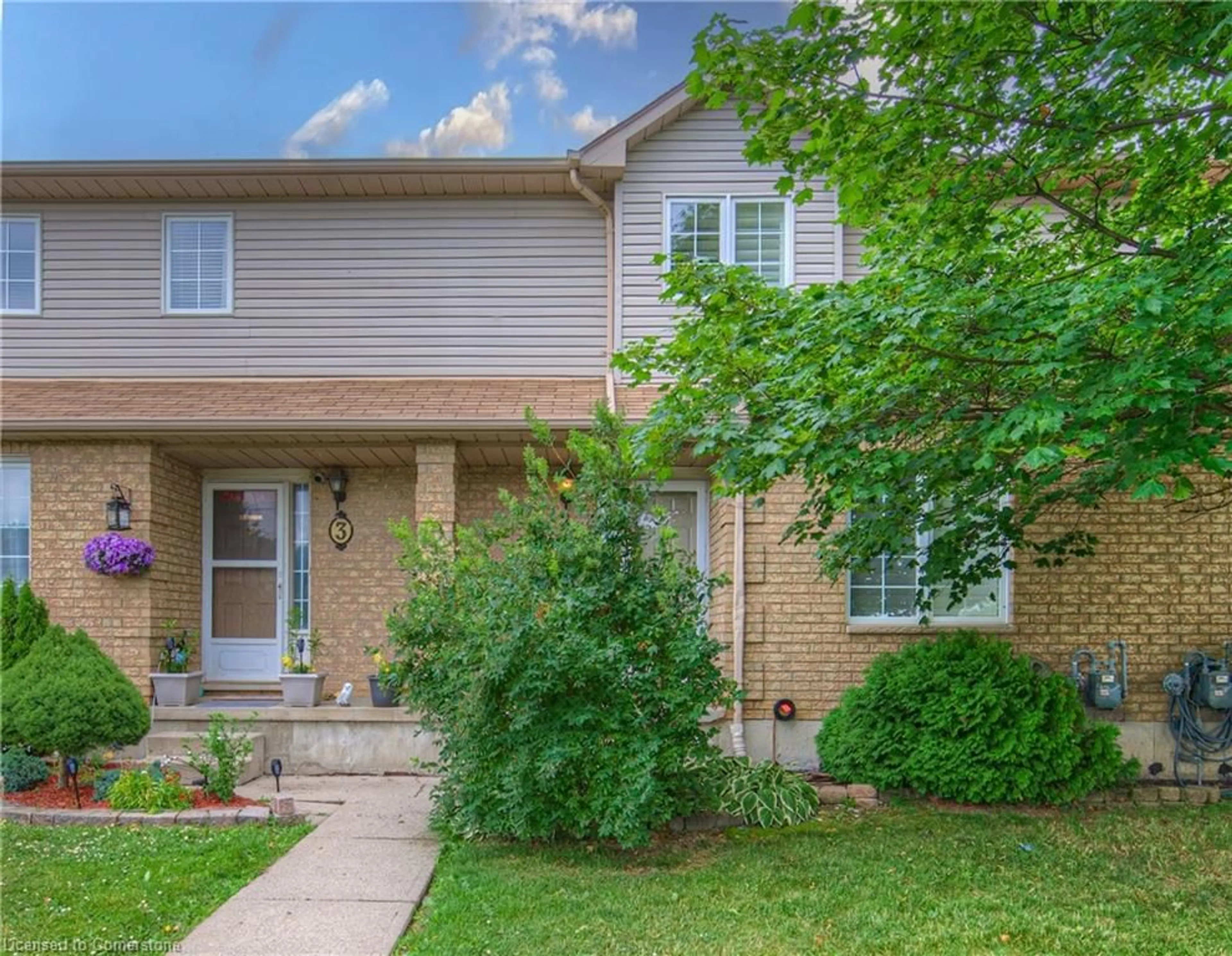 Home with brick exterior material, street for 12 Whitedeer Rd #2, Stoney Creek Ontario L8J 3T4