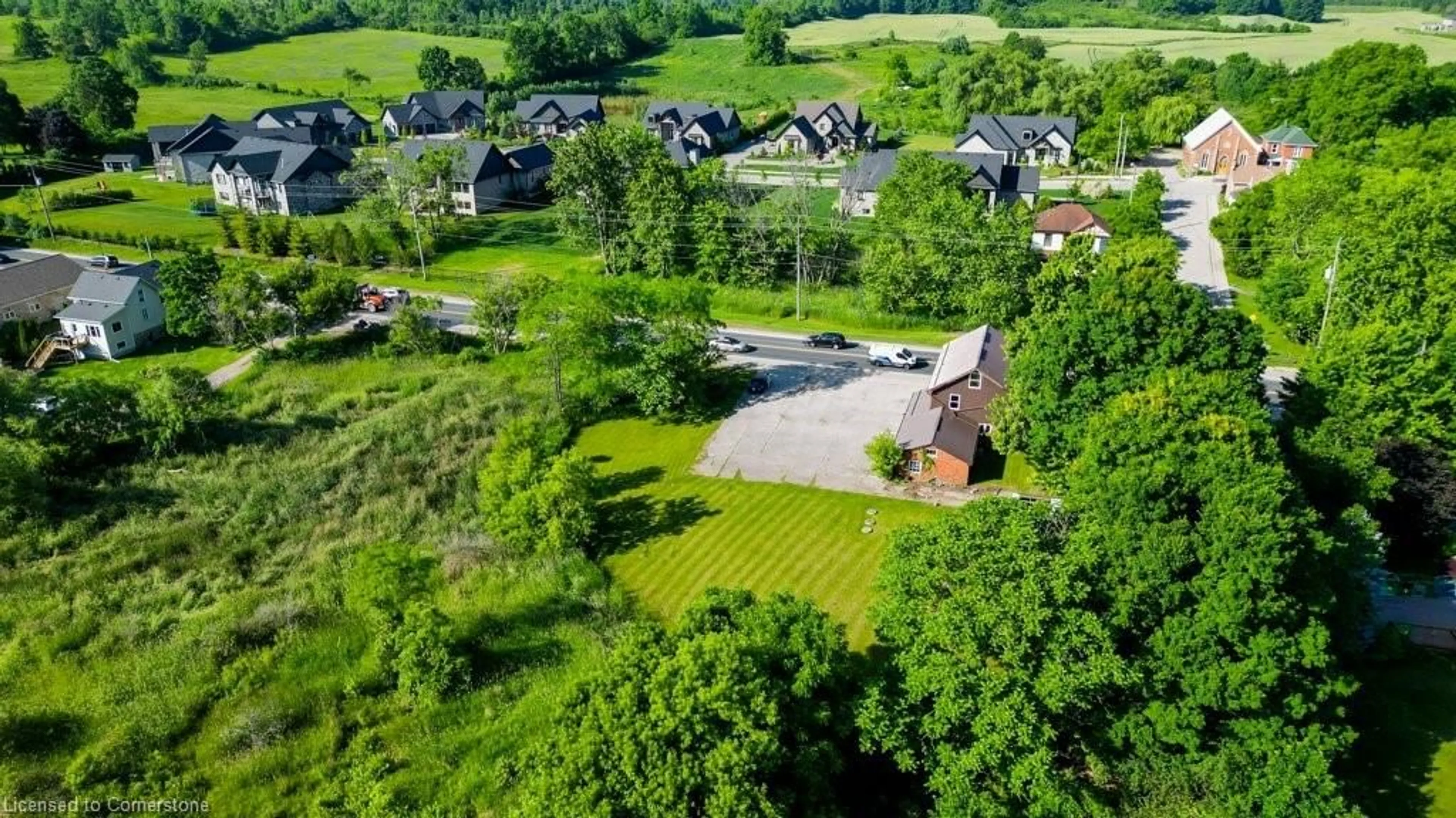 A pic from outside/outdoor area/front of a property/back of a property/a pic from drone, street for 59 Queen St, Morriston Ontario N0B 2C0