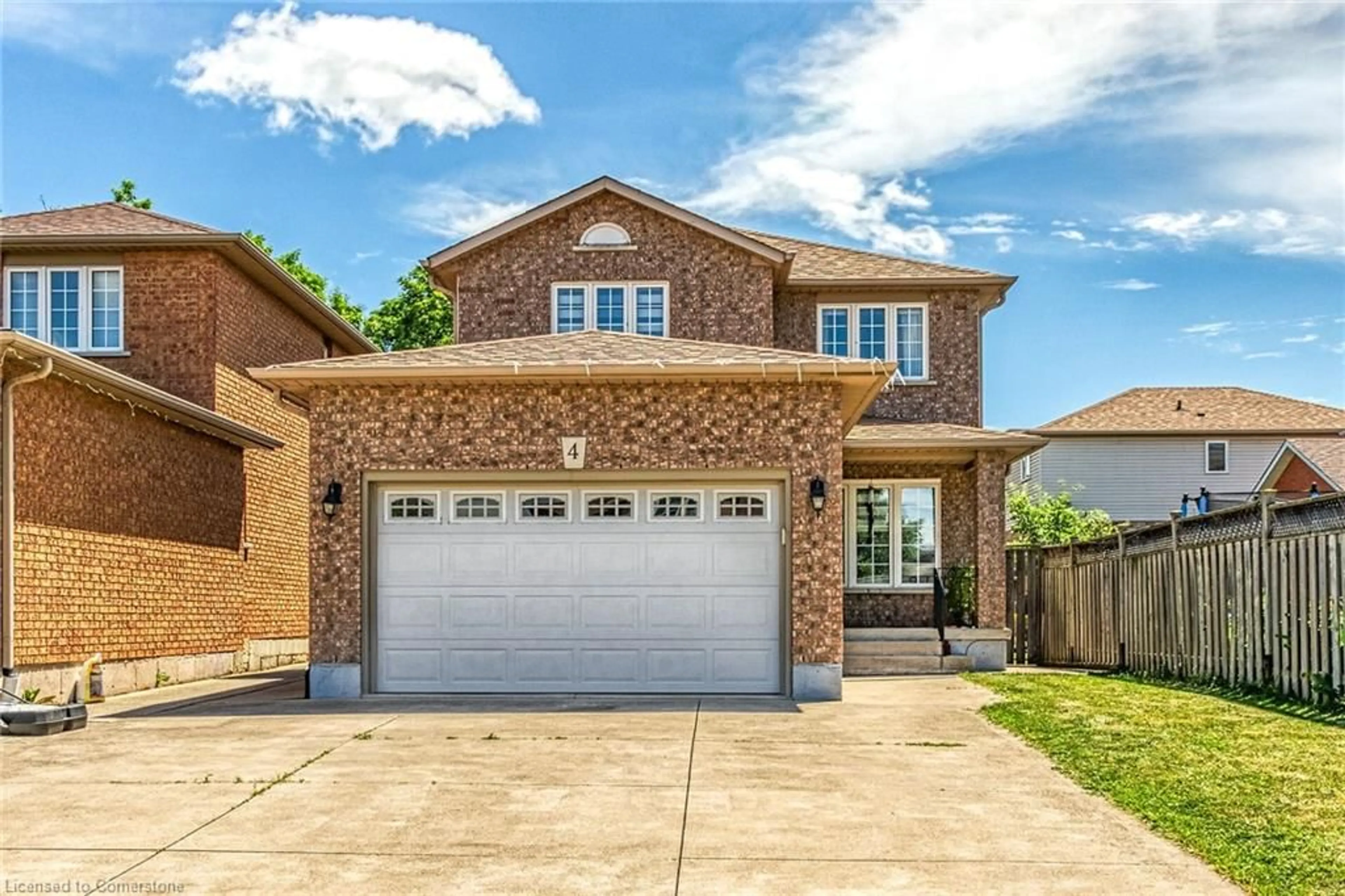 Home with brick exterior material, street for 4 Spartan Crt, Stoney Creek Ontario L8E 6A4
