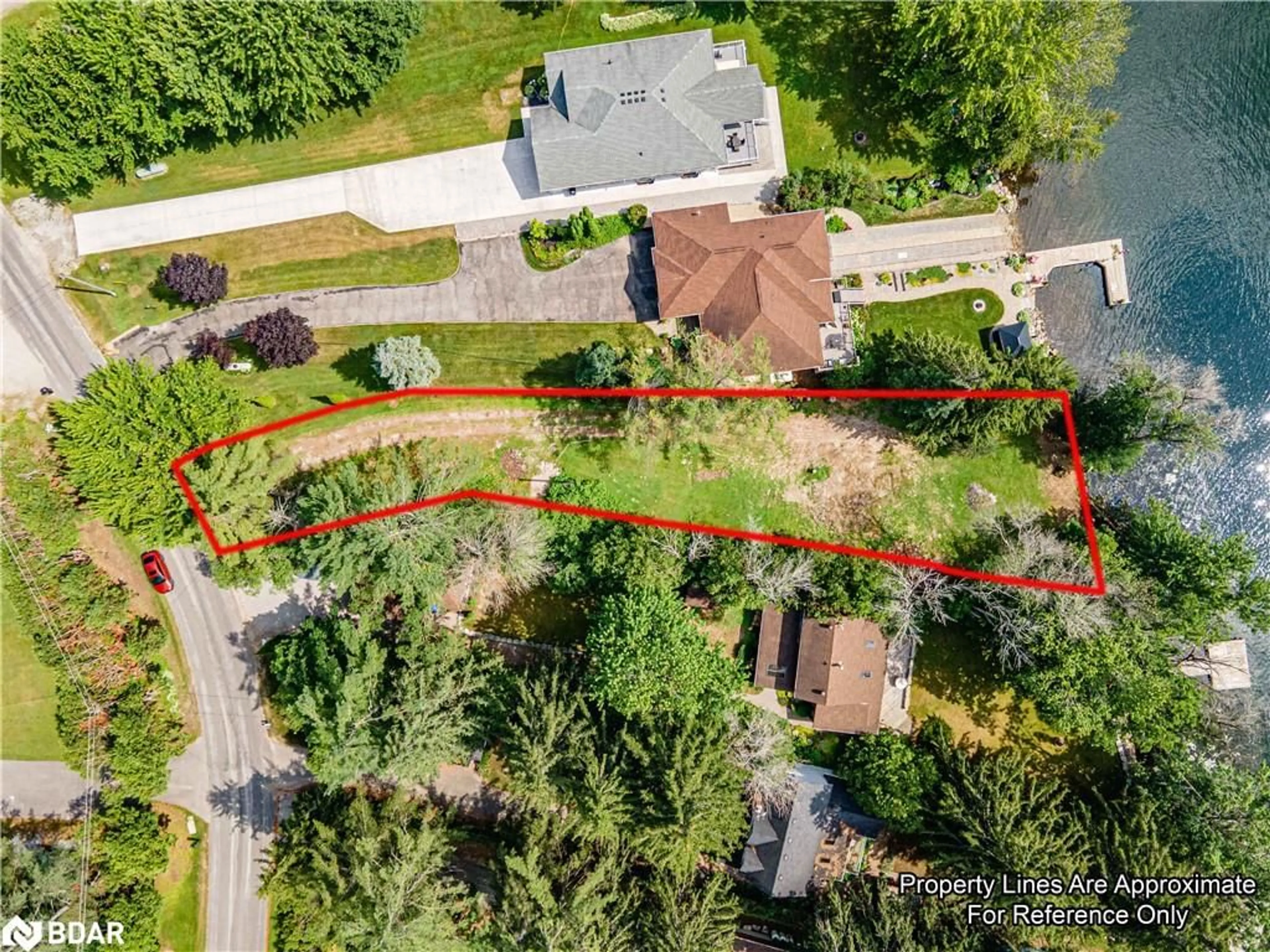 A pic from outside/outdoor area/front of a property/back of a property/a pic from drone, street for 1705 Peninsula Pt Road, Severn Ontario P0E 1N0