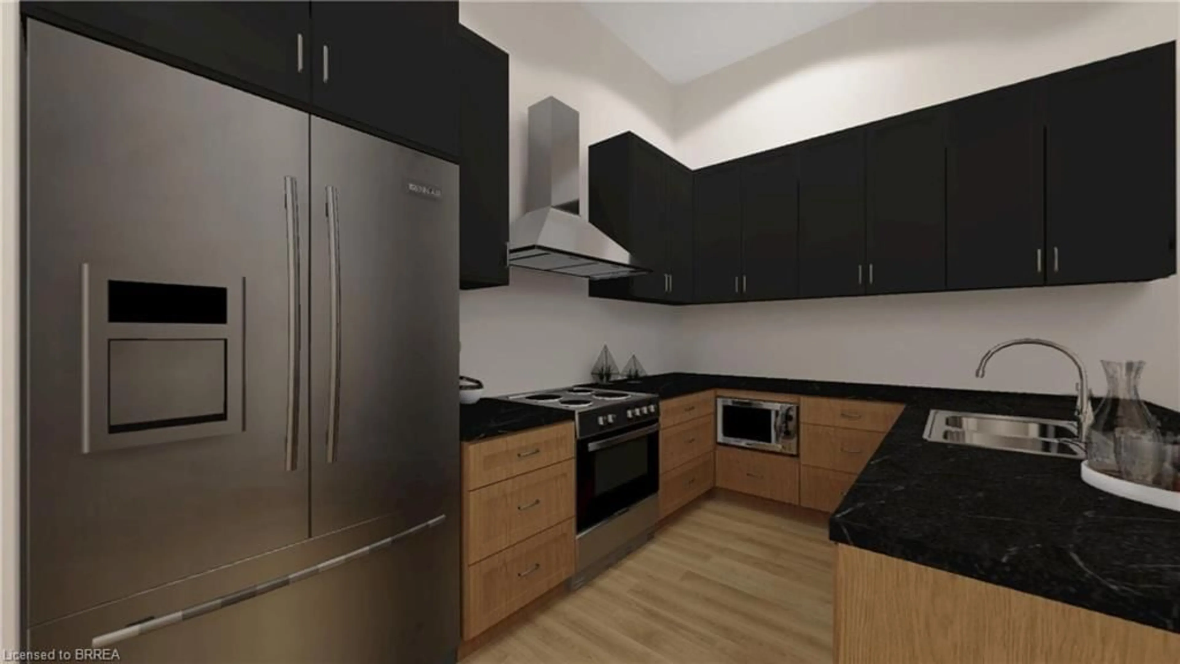 Standard kitchen, wood/laminate floor for 139 King Edward St, Paris Ontario N3L 3E3