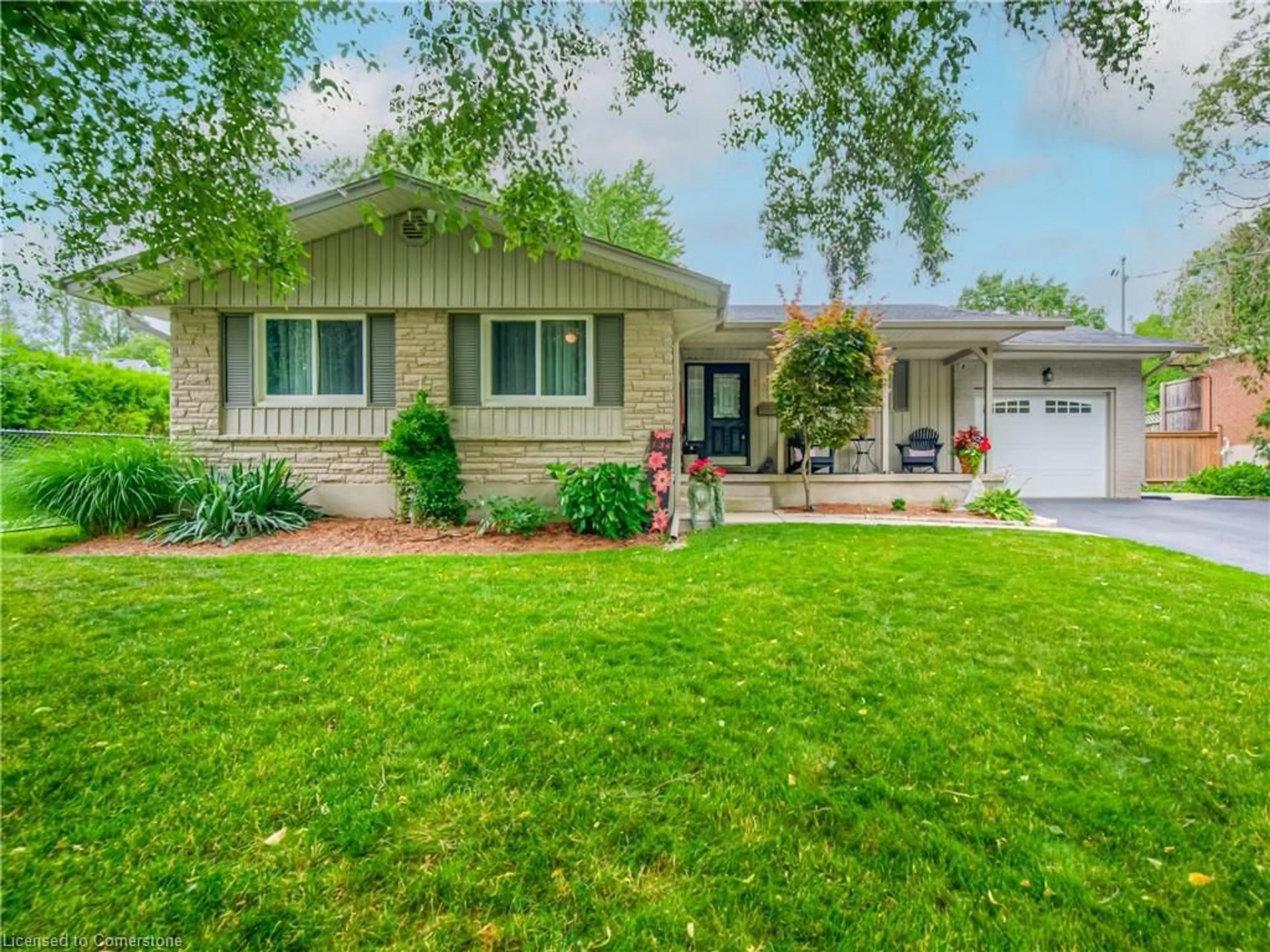 Home with vinyl exterior material, street for 134 Cyprus Dr, Kitchener Ontario N2M 4R5