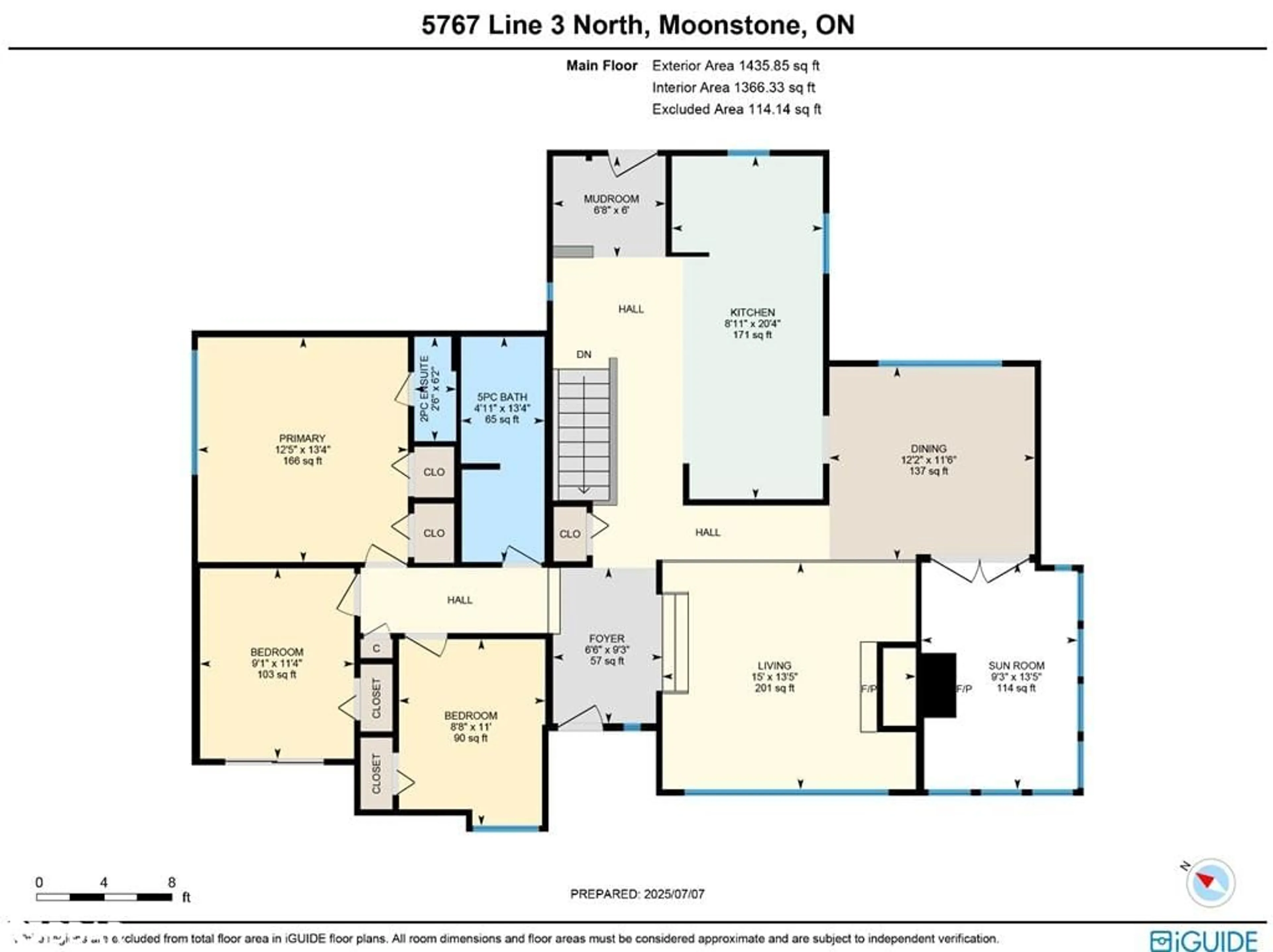 Floor plan for 5767 Line 3 North, Moonstone Ontario L4R 4K3