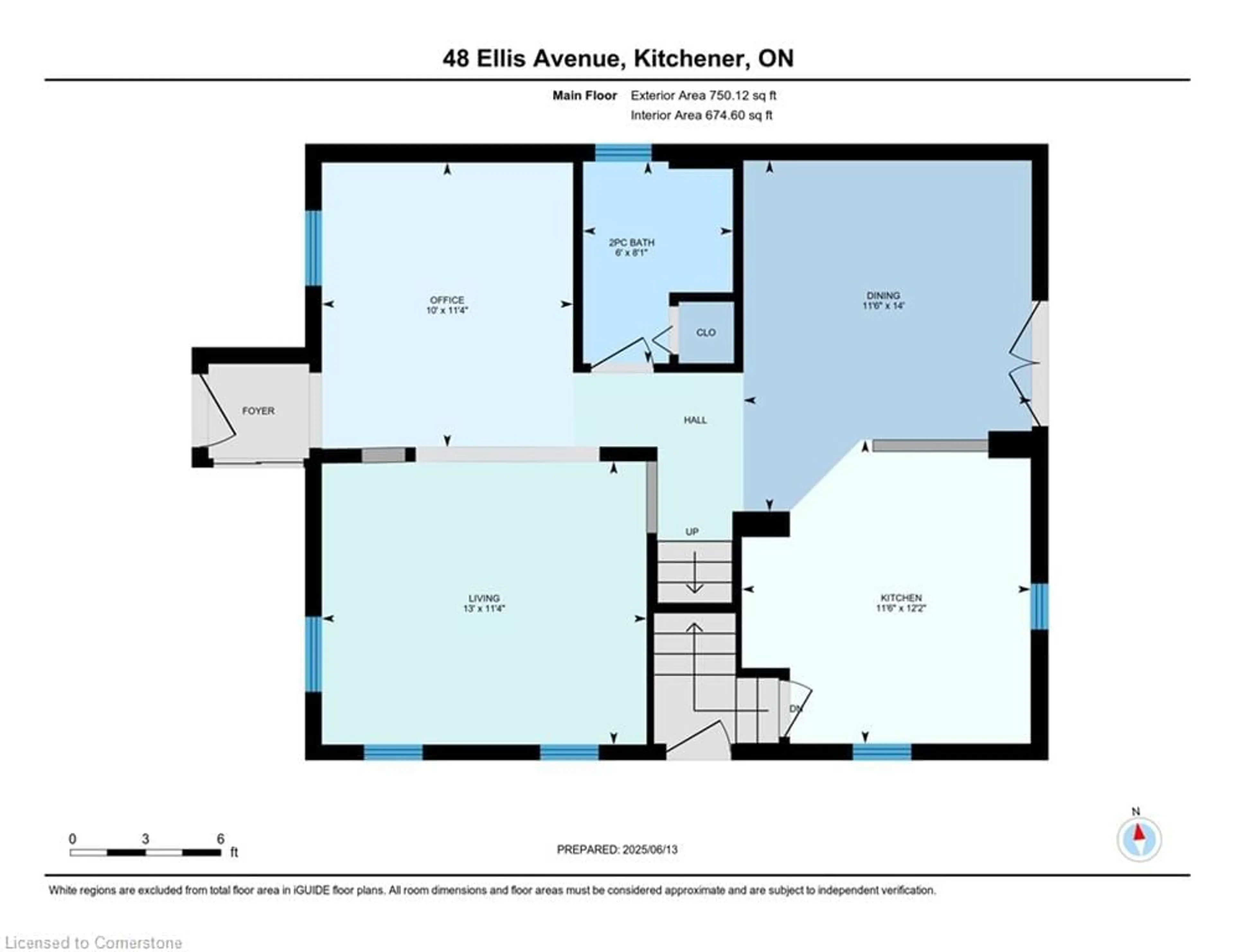 Floor plan for 48 Ellis Ave, Kitchener Ontario N2H 4G7