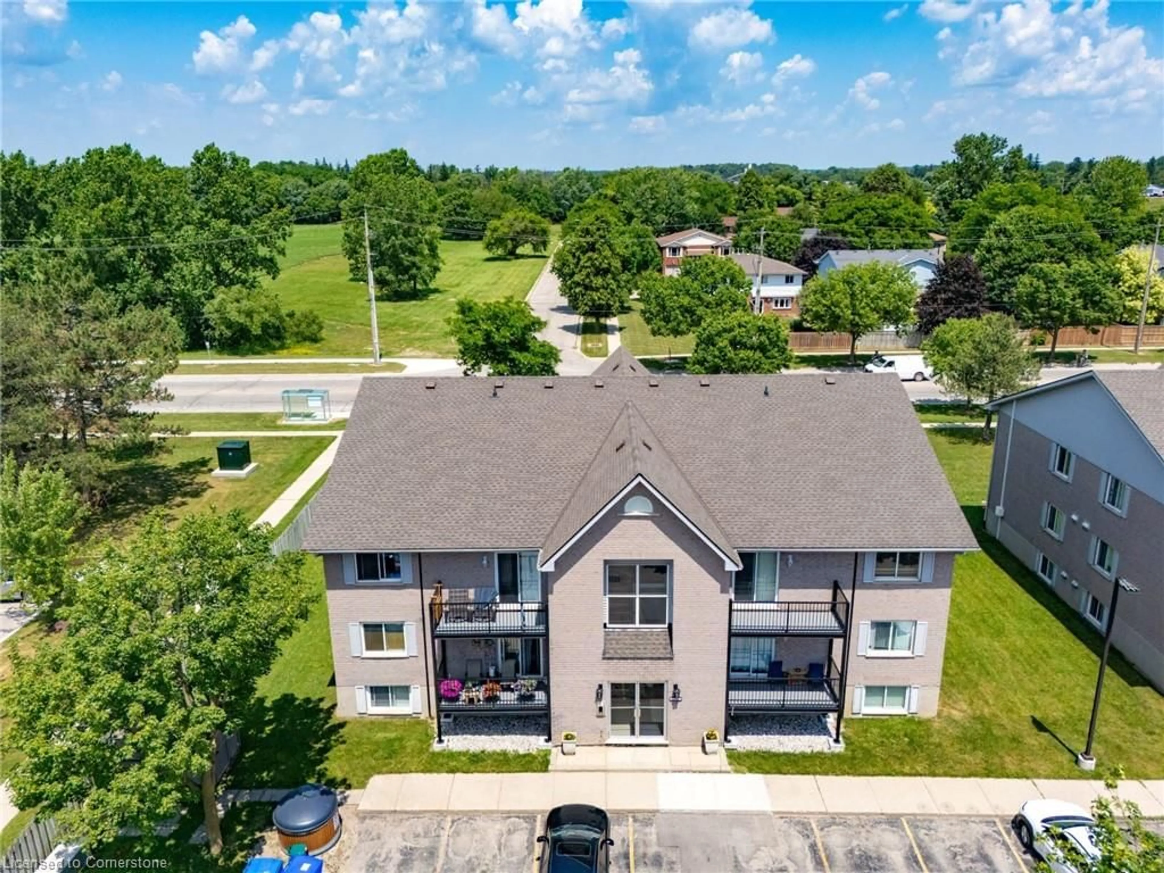 A pic from outside/outdoor area/front of a property/back of a property/a pic from drone, building for 50 Campbell Court Crt #201, Stratford Ontario N5A 7T6