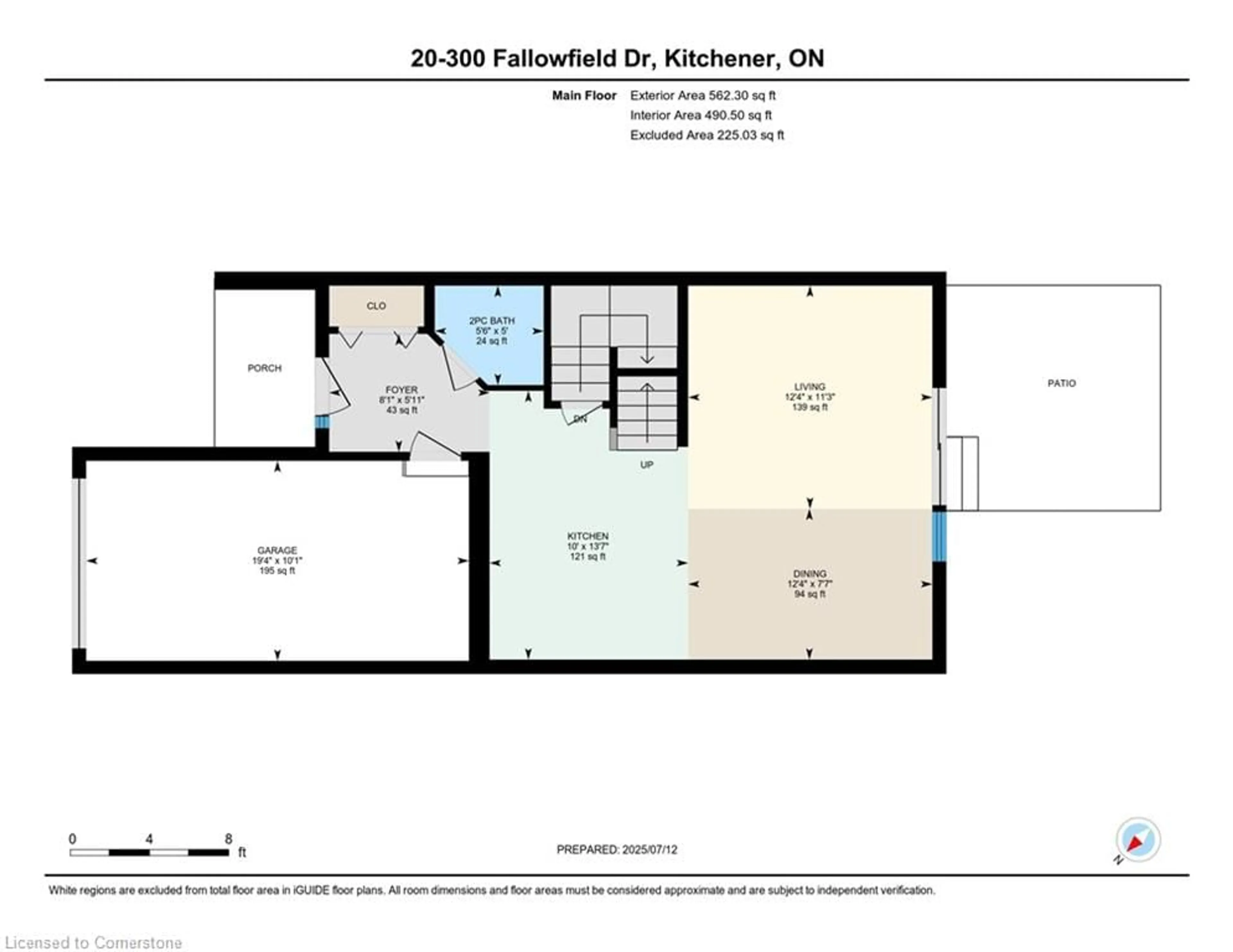 Floor plan for 300 Fallowfield Dr #20, Kitchener Ontario N2C 0A9