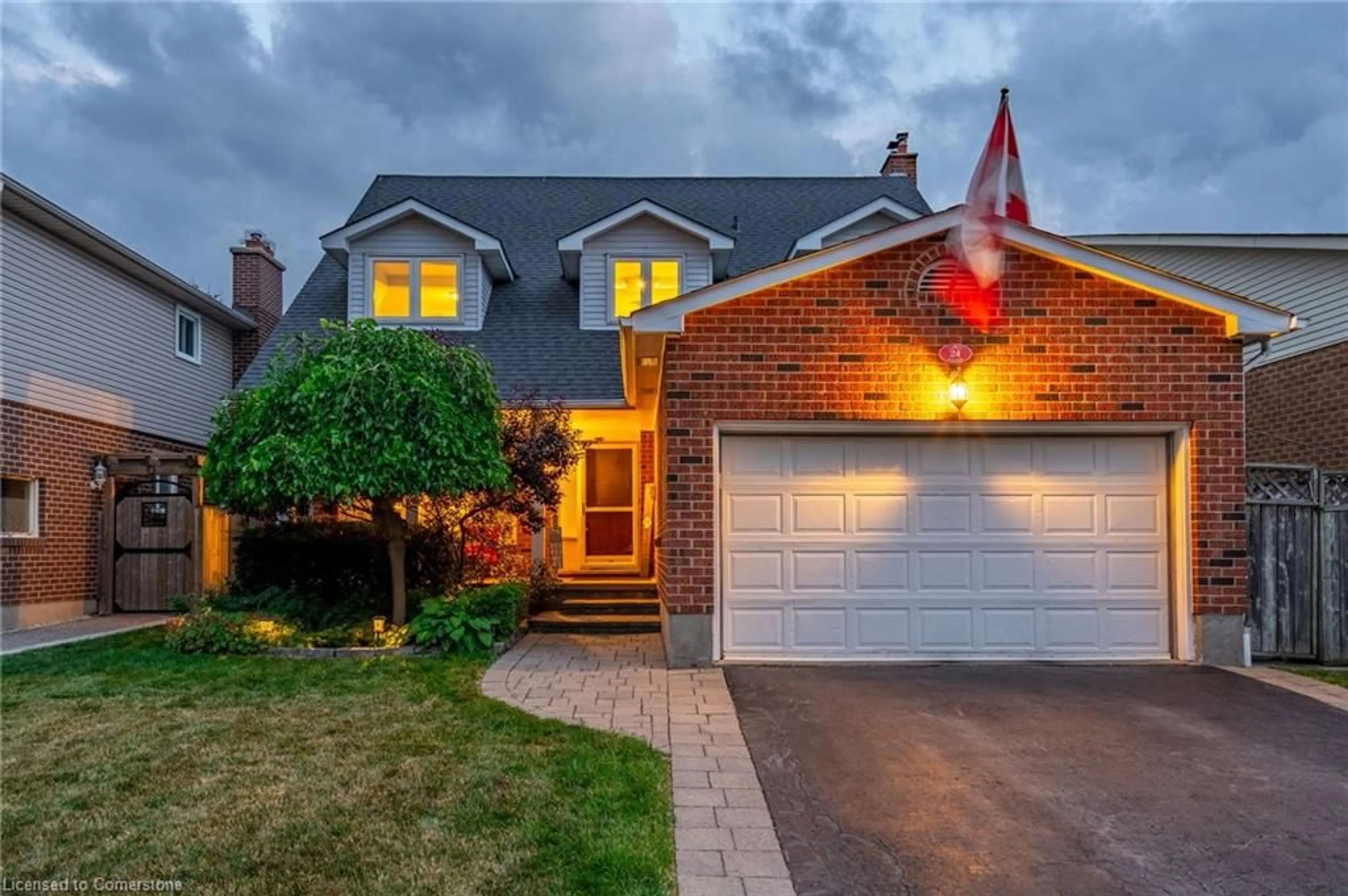 Home with brick exterior material, street for 24 Vance Cres, Waterdown Ontario L8B 0B7