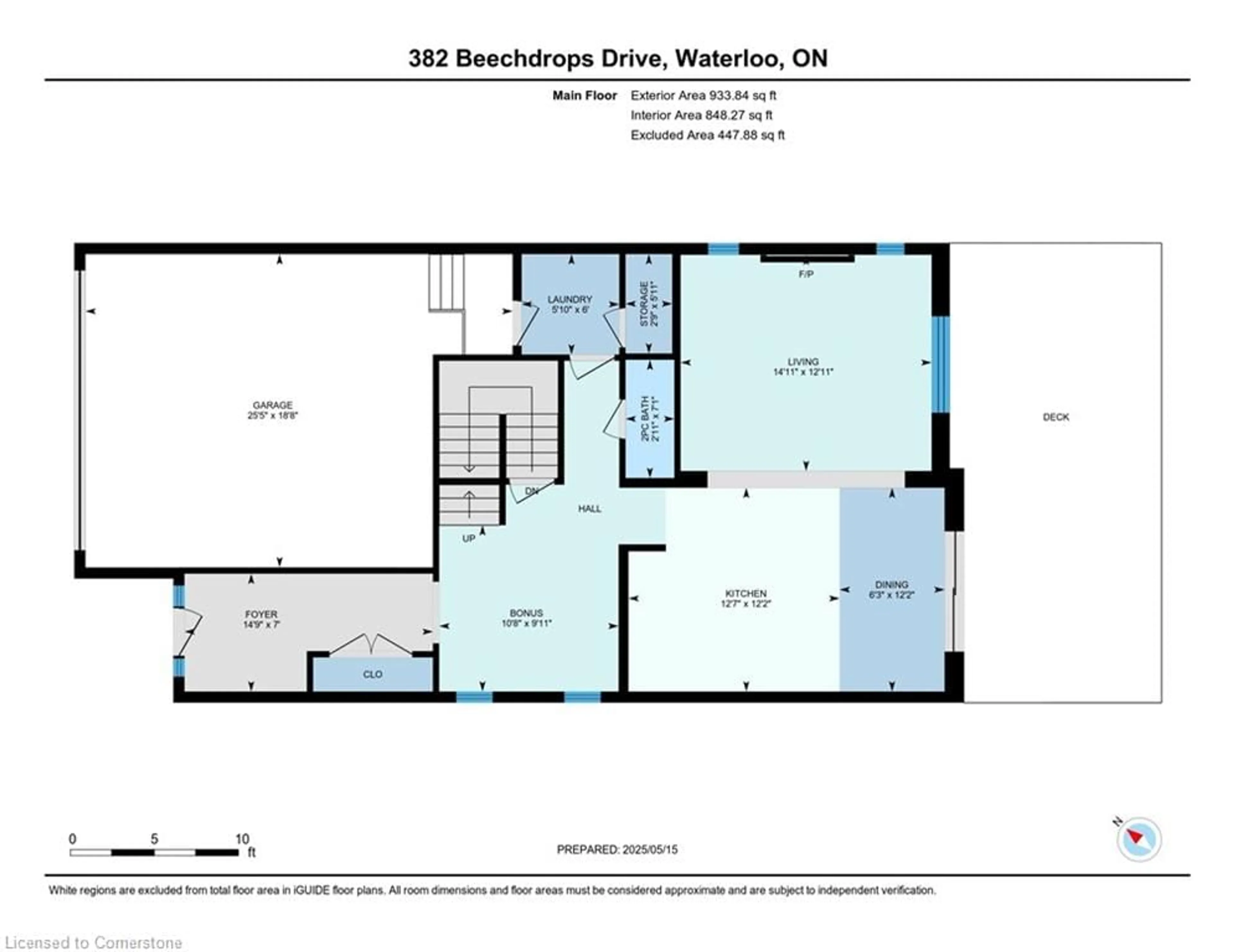 Floor plan for 382 Beechdrops Dr, Waterloo Ontario N2V 0E8