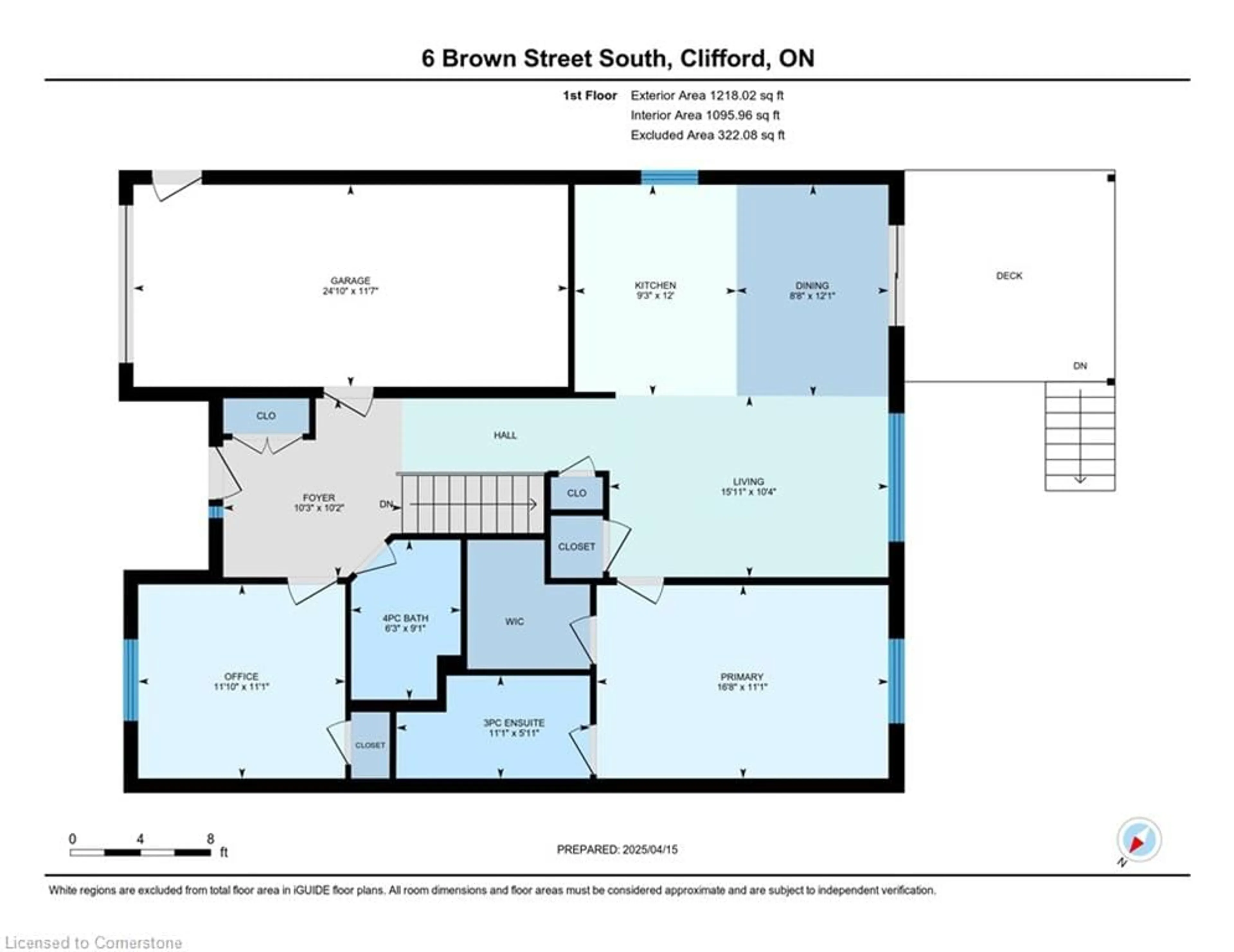 Floor plan for 6 Brown St, Clifford Ontario N0G 1M0