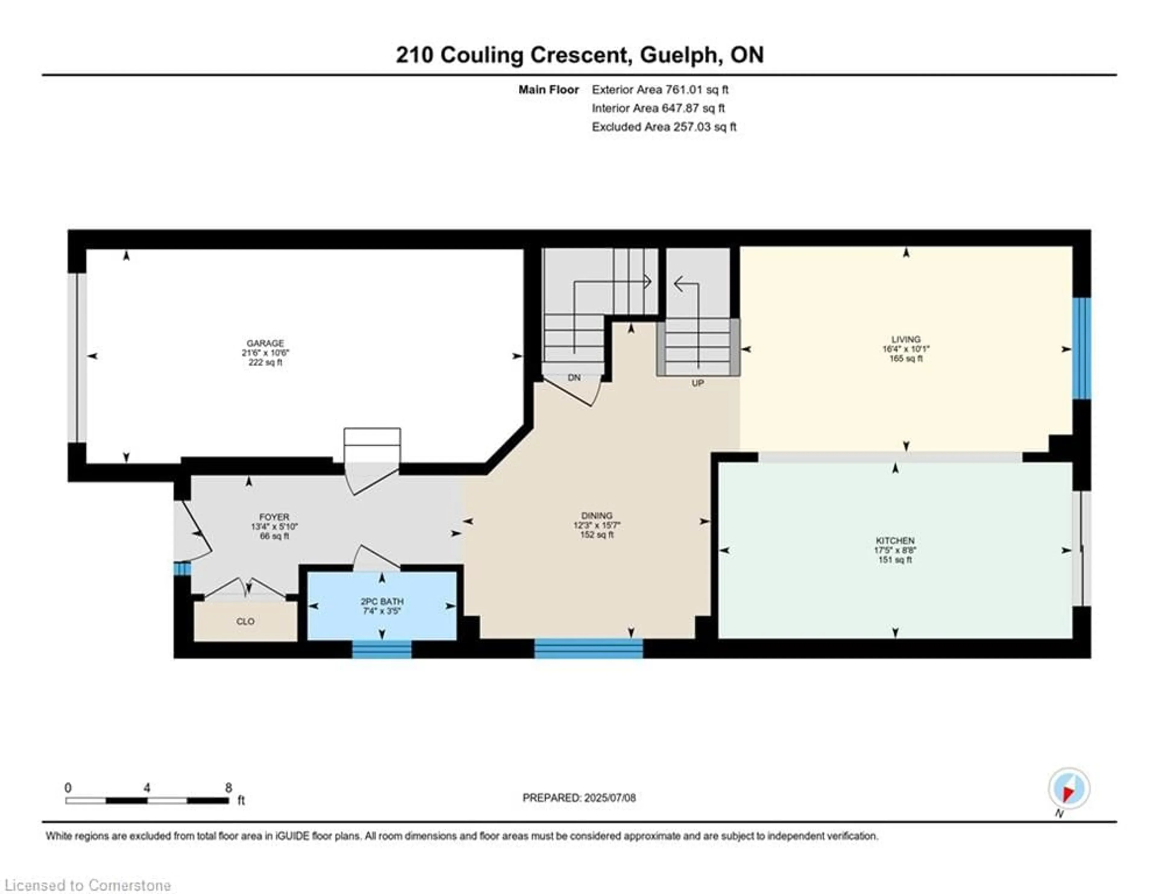 Floor plan for 210 Couling Cres, Guelph Ontario N1E 0L4