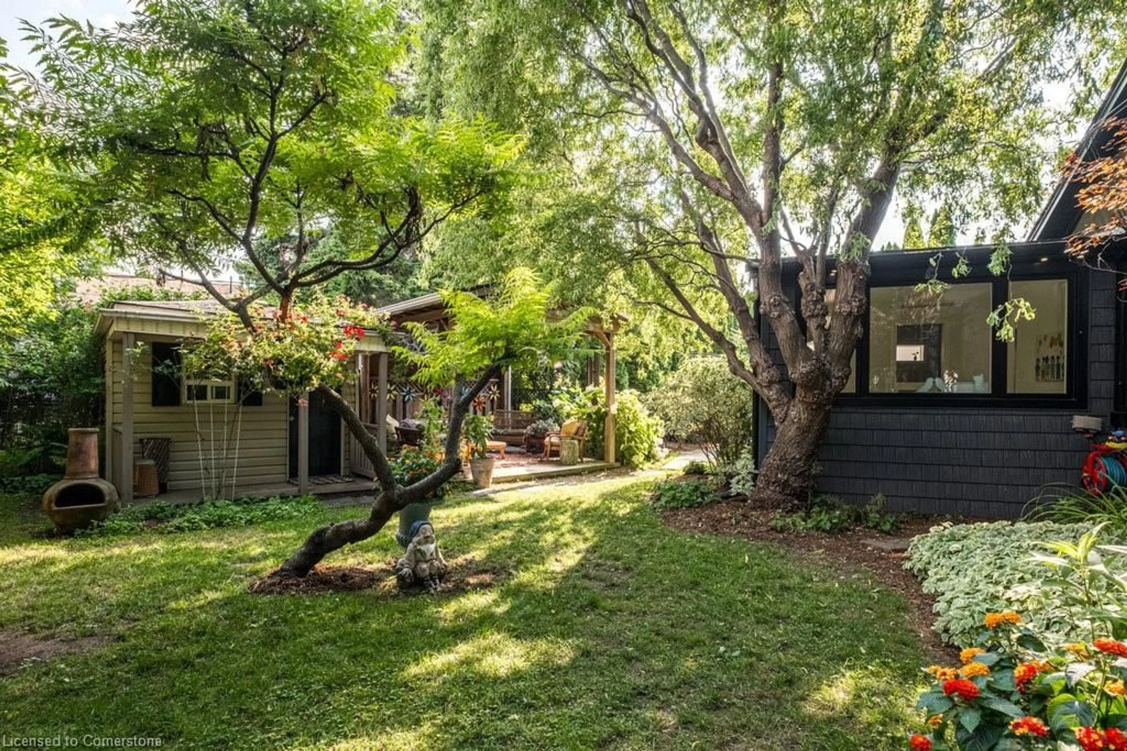 Patio, forest/trees view for 55 Wood St, Hamilton Ontario L8L 1G2