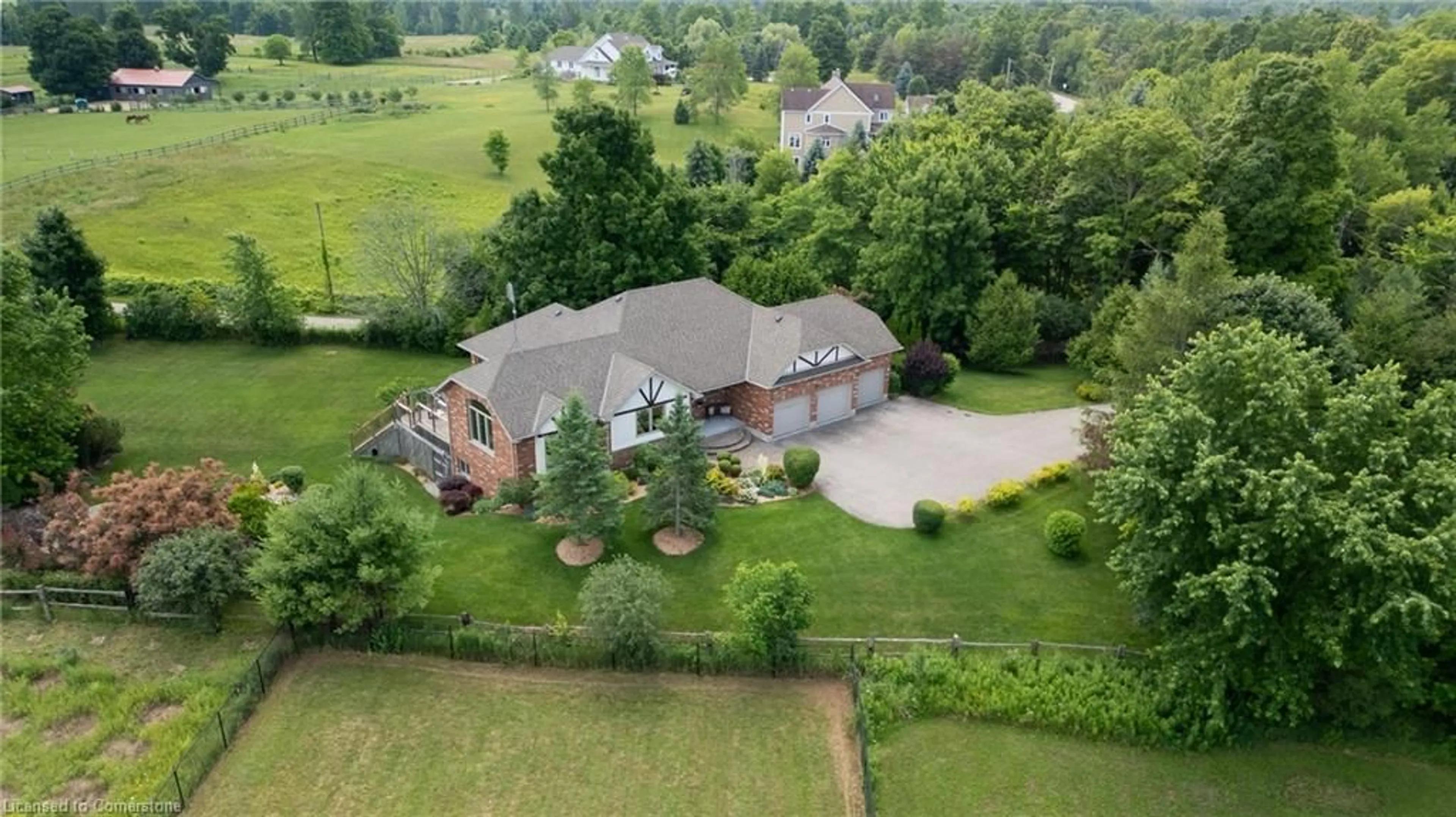 A pic from outside/outdoor area/front of a property/back of a property/a pic from drone, unknown for 7677 Maltby Rd, Puslinch Ontario N0B 2J0