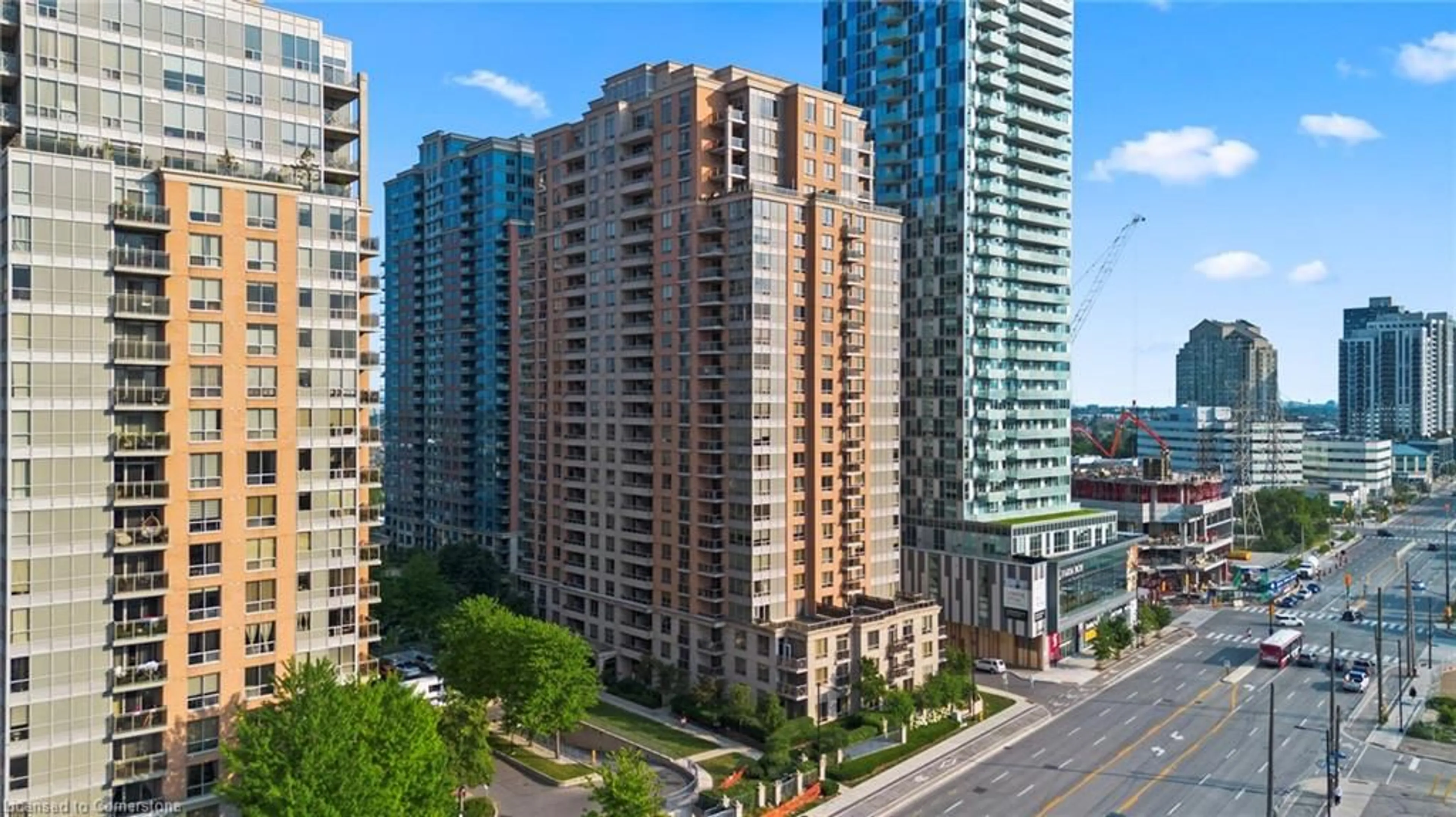 A pic from outside/outdoor area/front of a property/back of a property/a pic from drone, city buildings view from balcony for 5233 Dundas St #227, Etobicoke Ontario M9B 6M1