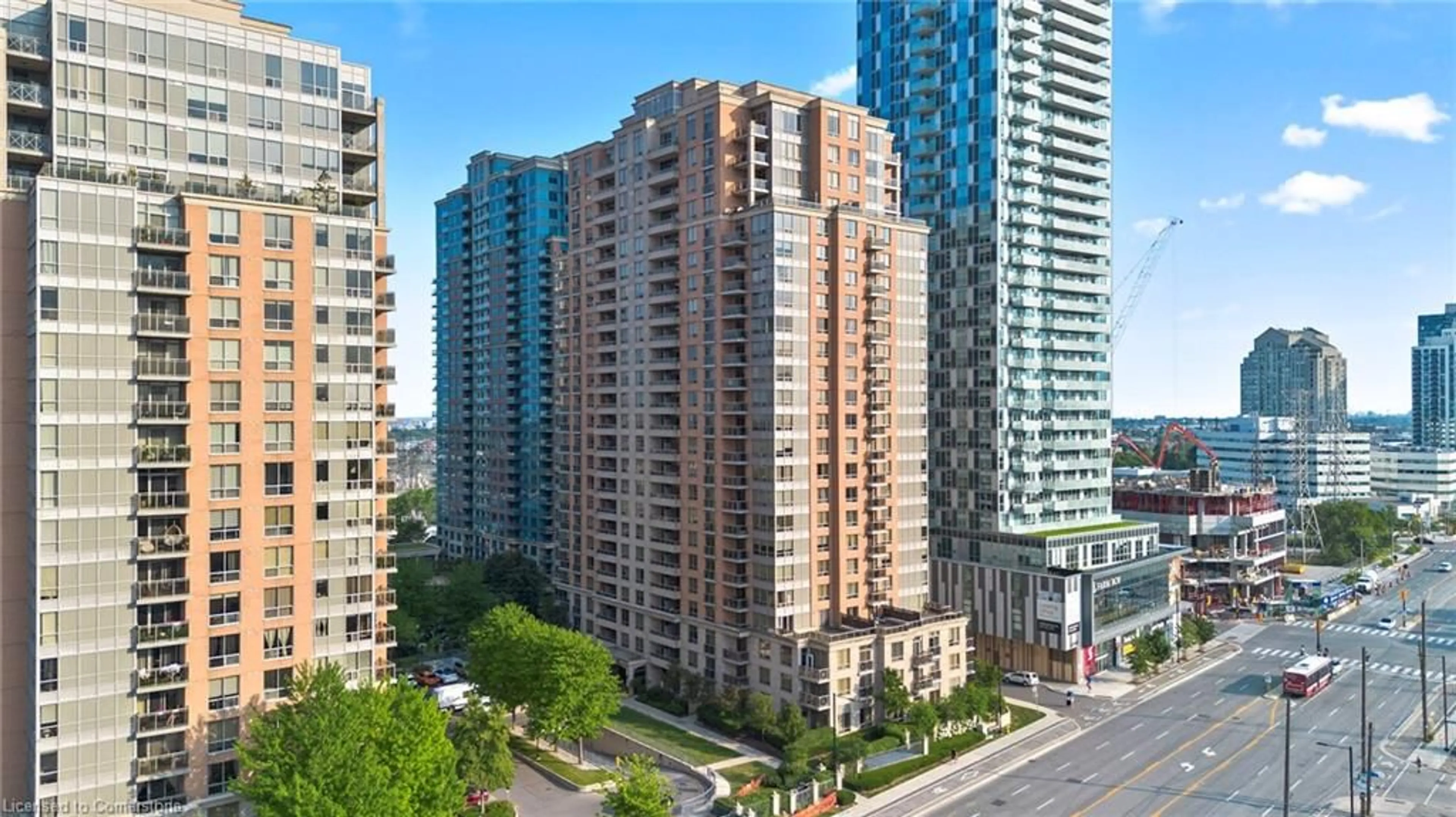 A pic from outside/outdoor area/front of a property/back of a property/a pic from drone, city buildings view from balcony for 5233 Dundas St #227, Etobicoke Ontario M9B 6M1