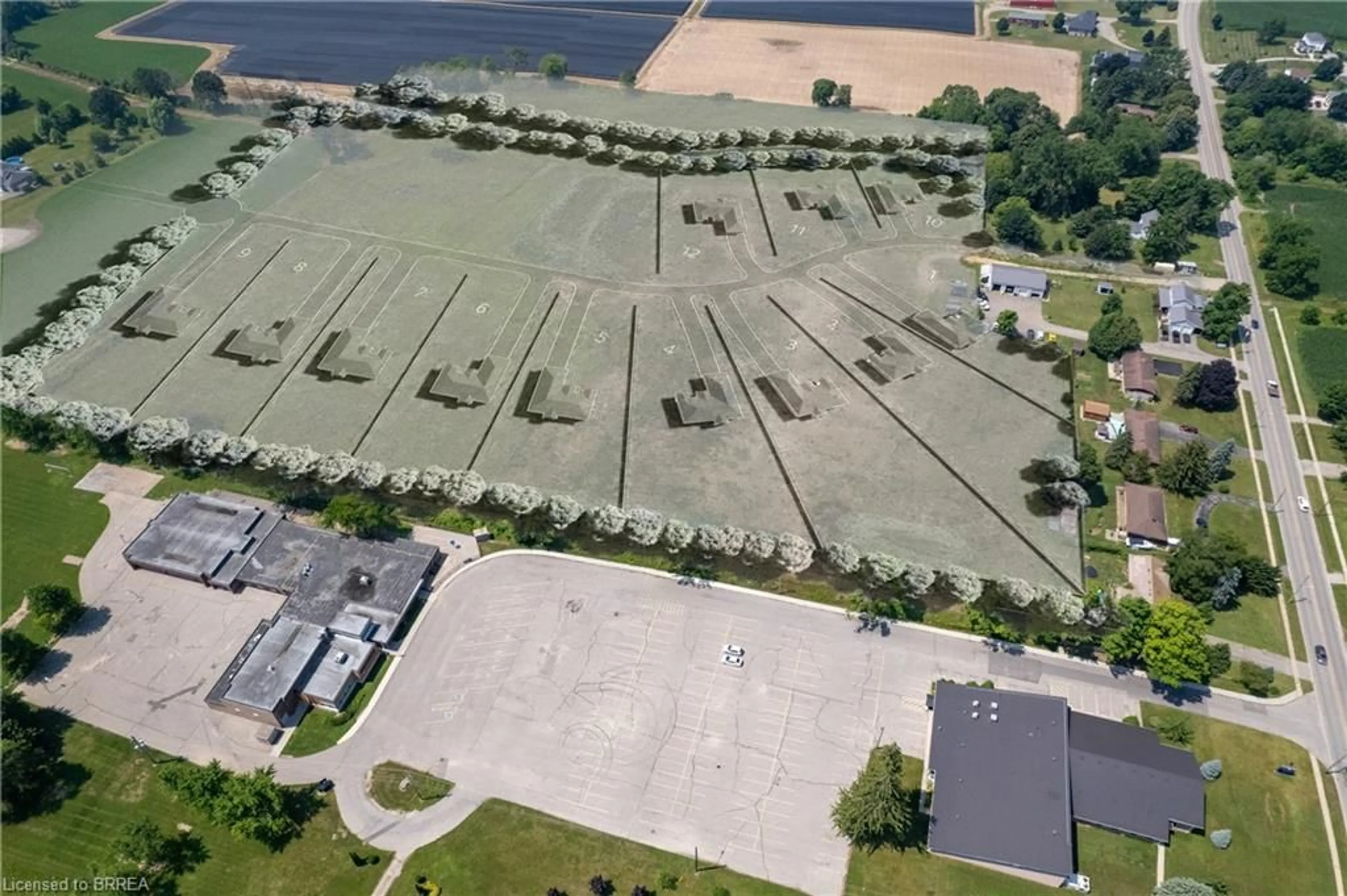 A pic from outside/outdoor area/front of a property/back of a property/a pic from drone, unknown for 197 King St, Burford Ontario N0E 1A0