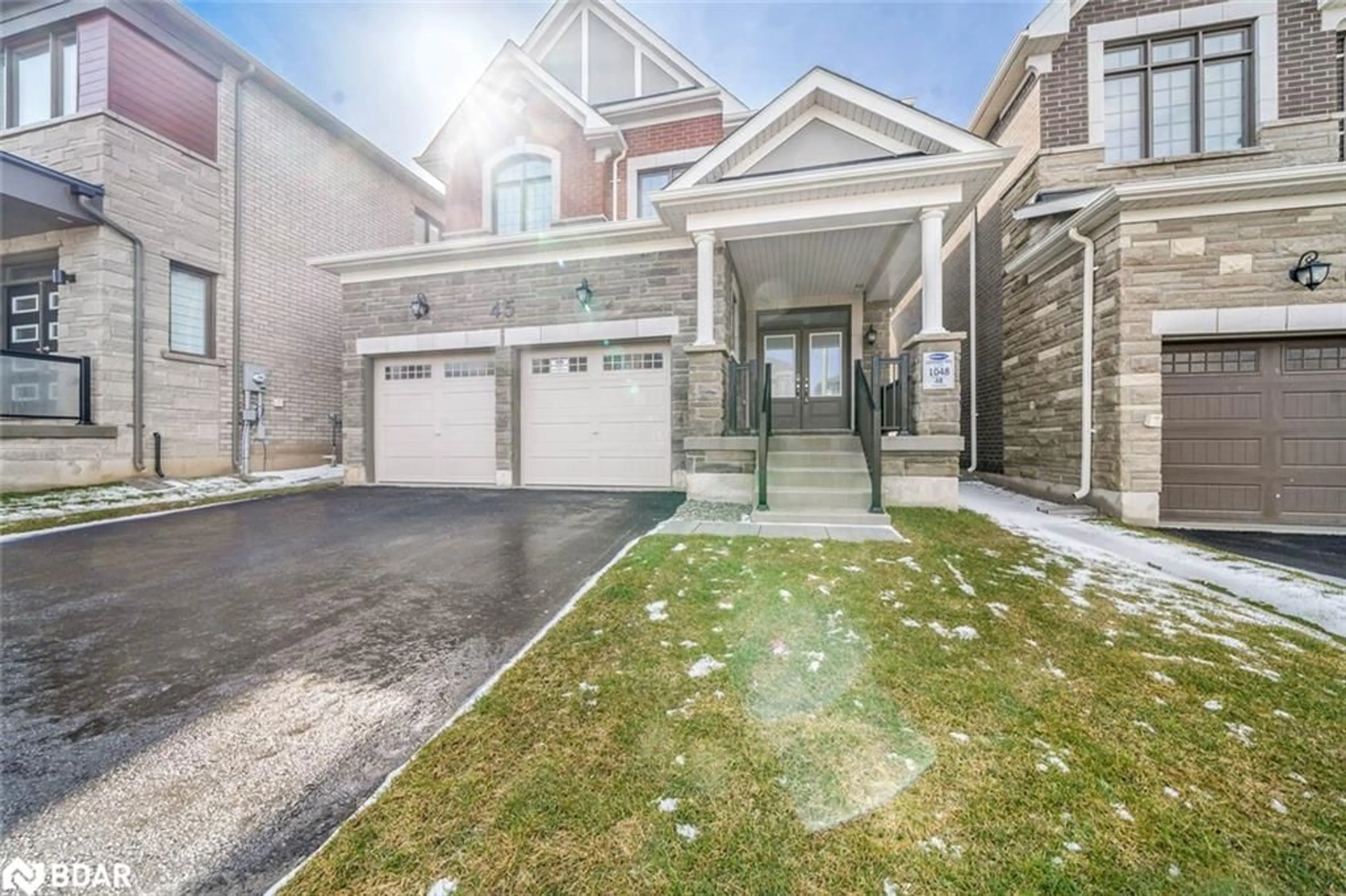 Home with brick exterior material, street for 45 Mcbride Trail, Barrie Ontario L9J 0Y8