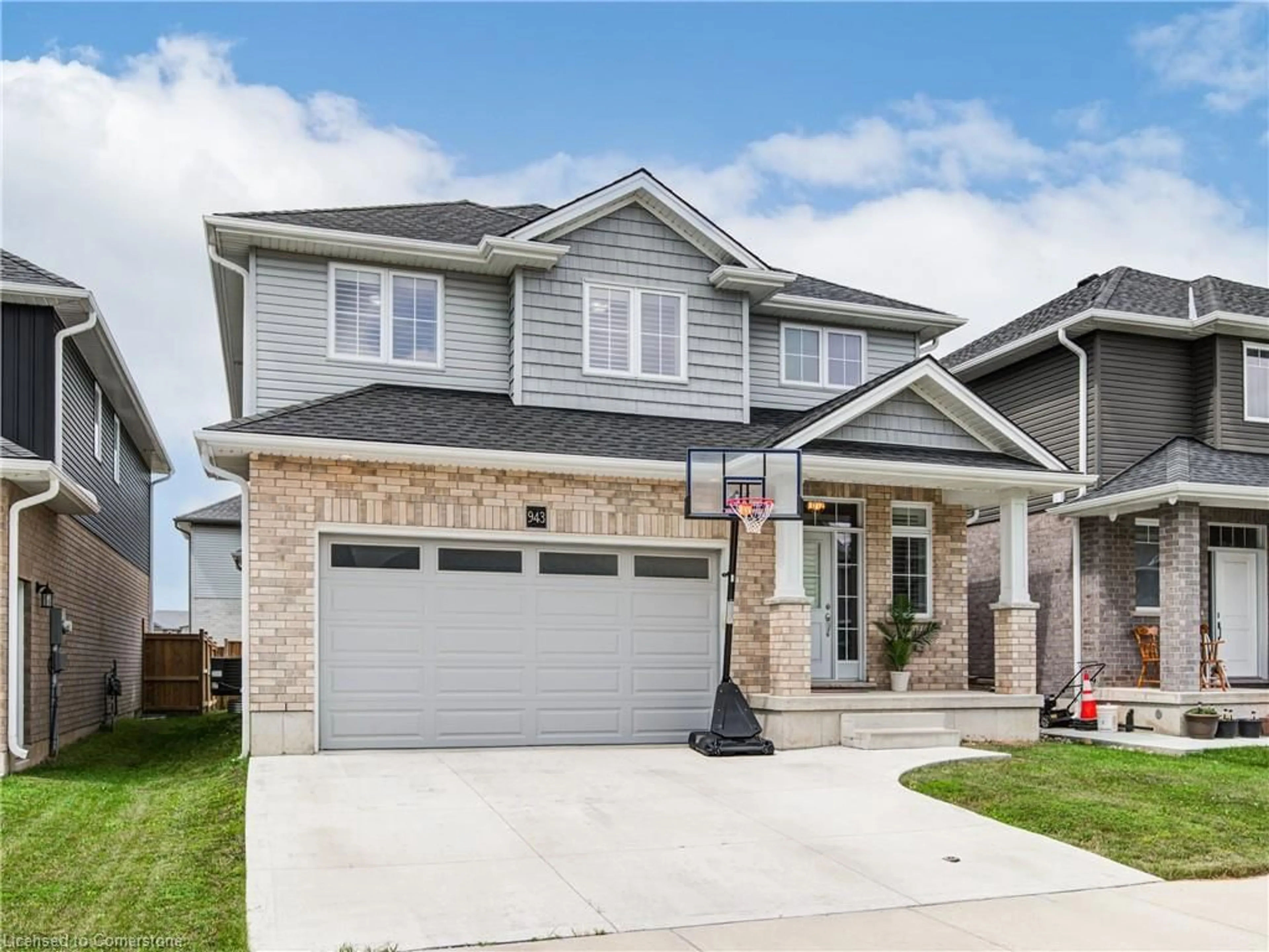 Home with brick exterior material, street for 943 Downing Dr, Woodstock Ontario N4T 0E1