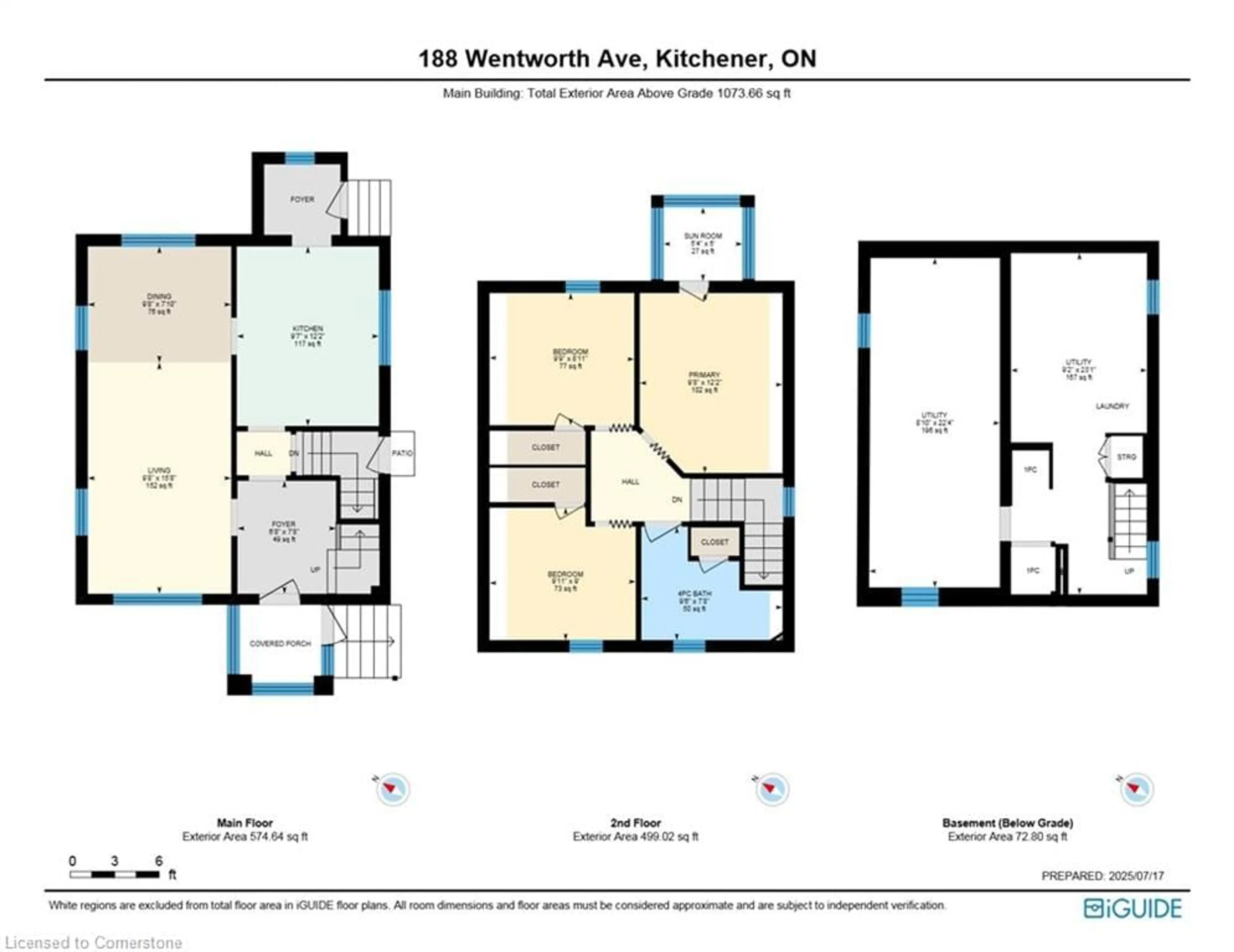 Floor plan for 188 Wentworth Ave, Kitchener Ontario N2M 3S4