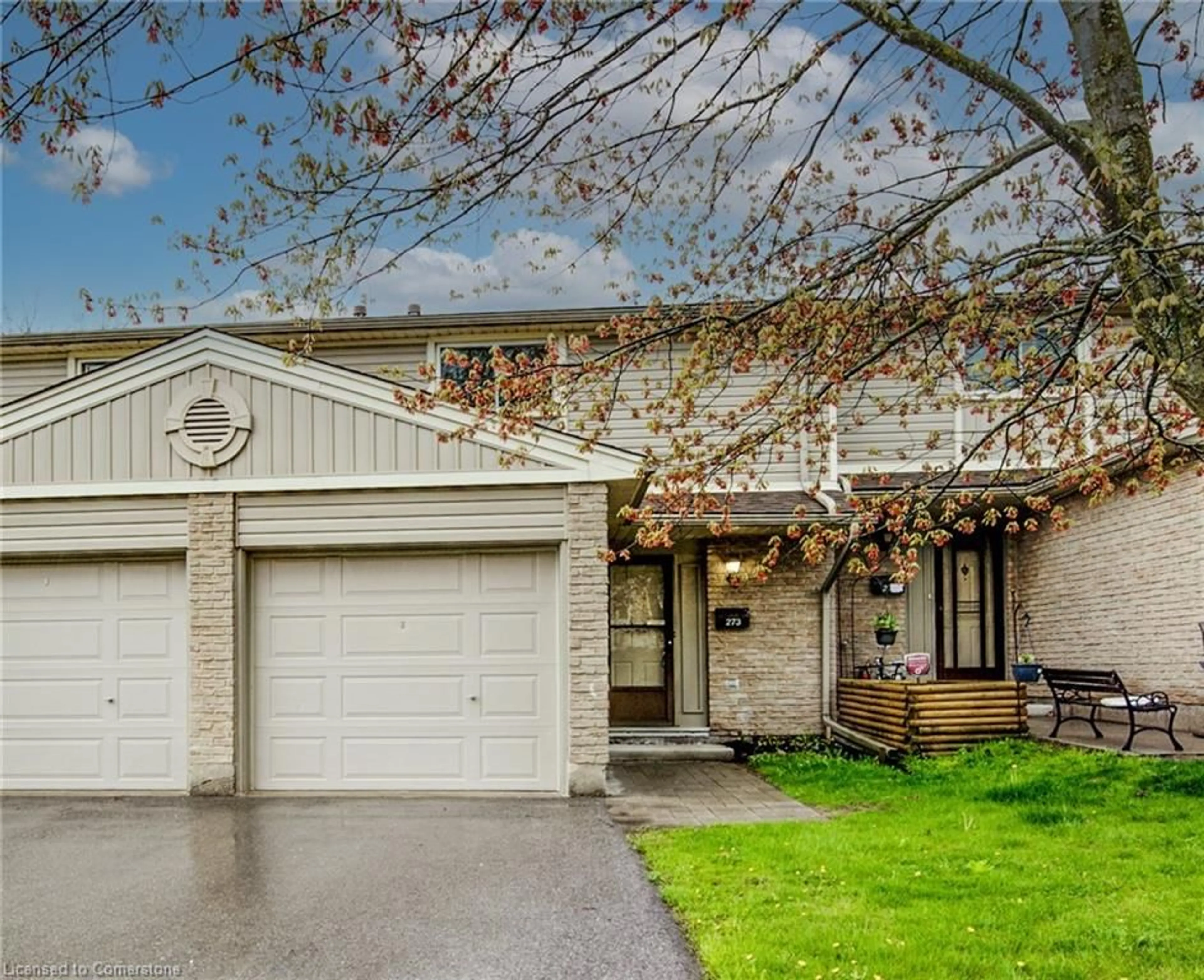 Home with vinyl exterior material, street for 273 Pioneer Dr, Kitchener Ontario N2P 1M9