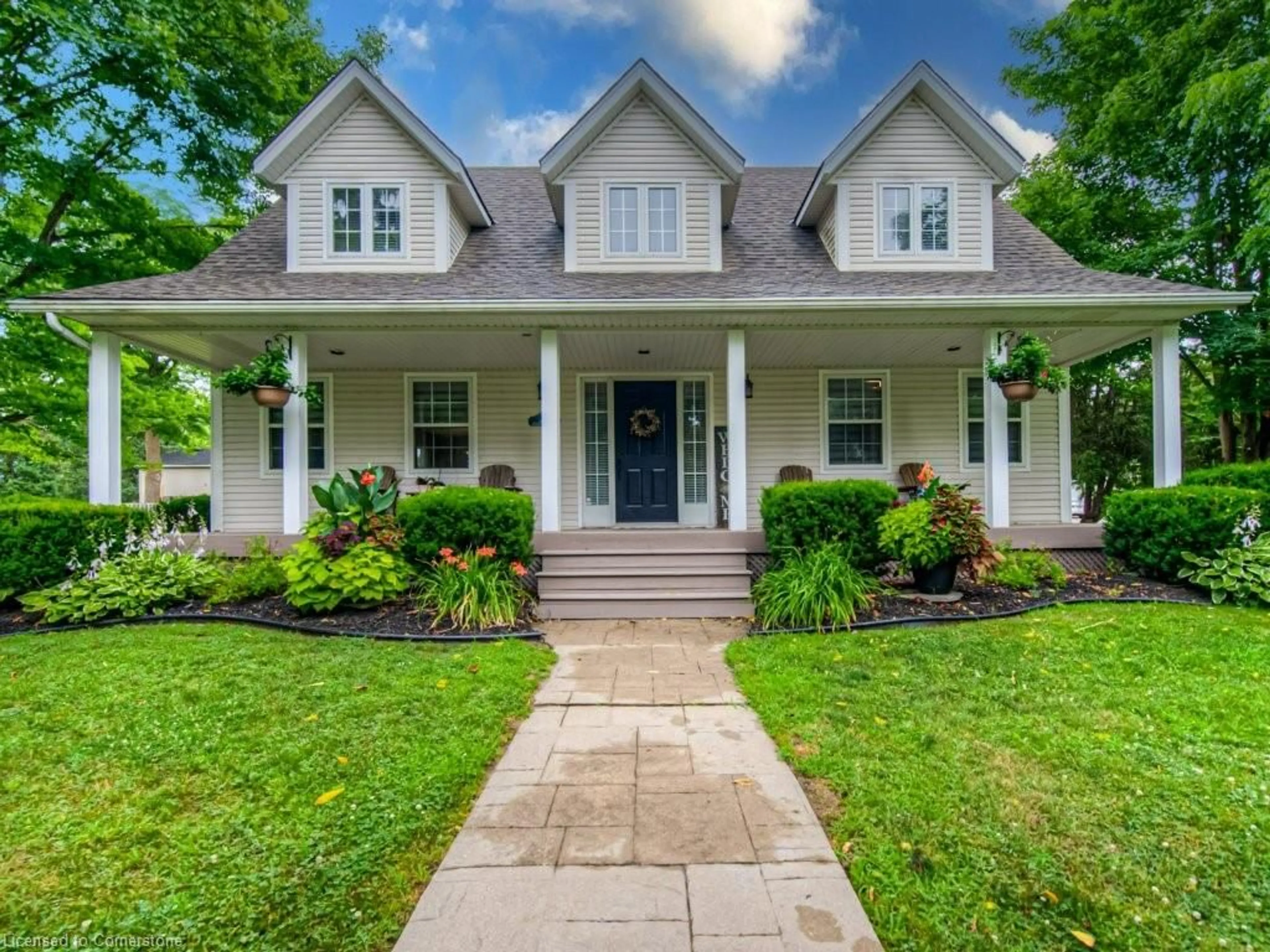 Home with vinyl exterior material, street for 53 Main St, Ayr Ontario N0B 1E0