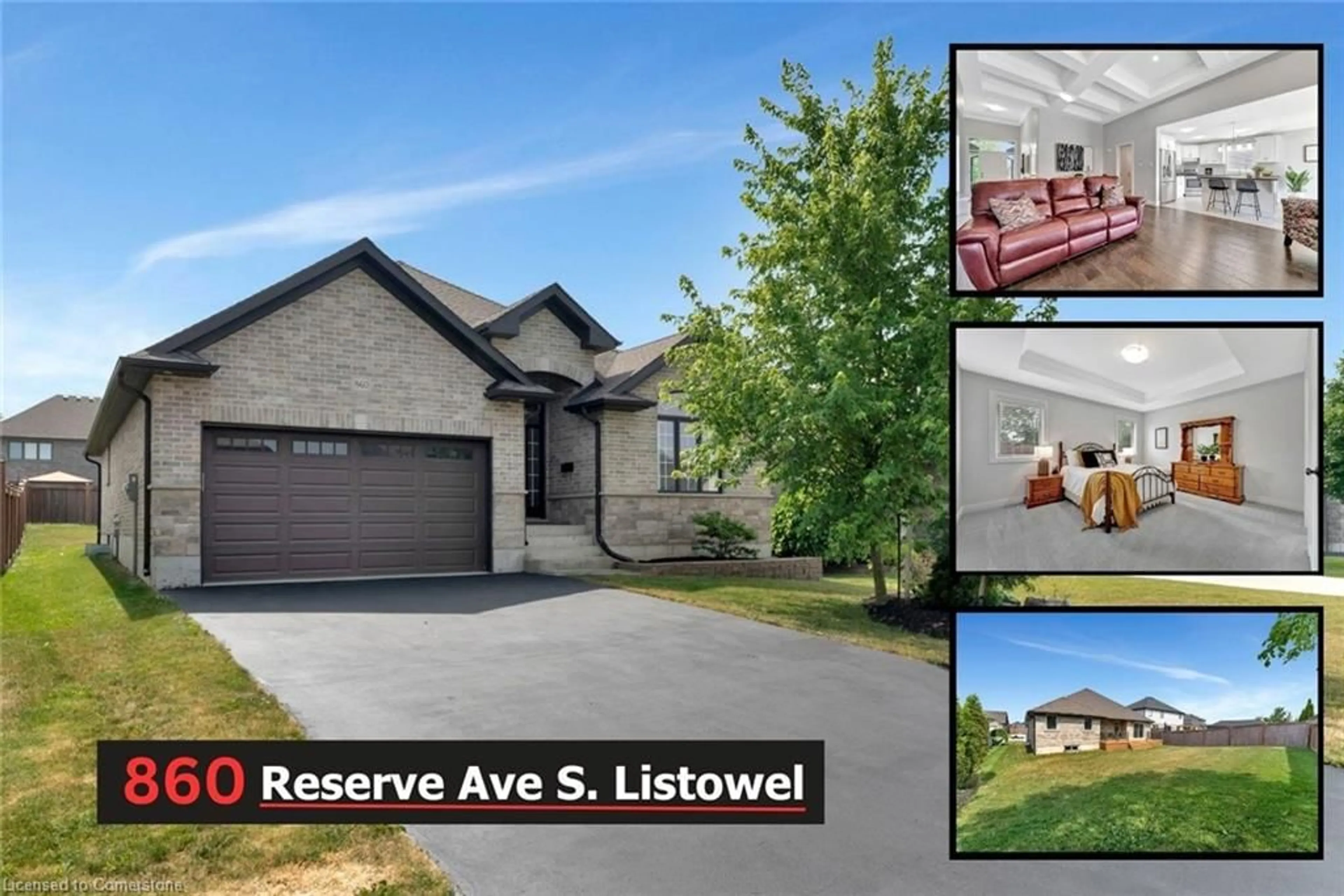 A pic from outside/outdoor area/front of a property/back of a property/a pic from drone, street for 860 Reserve Ave, Listowel Ontario N4W 0B7
