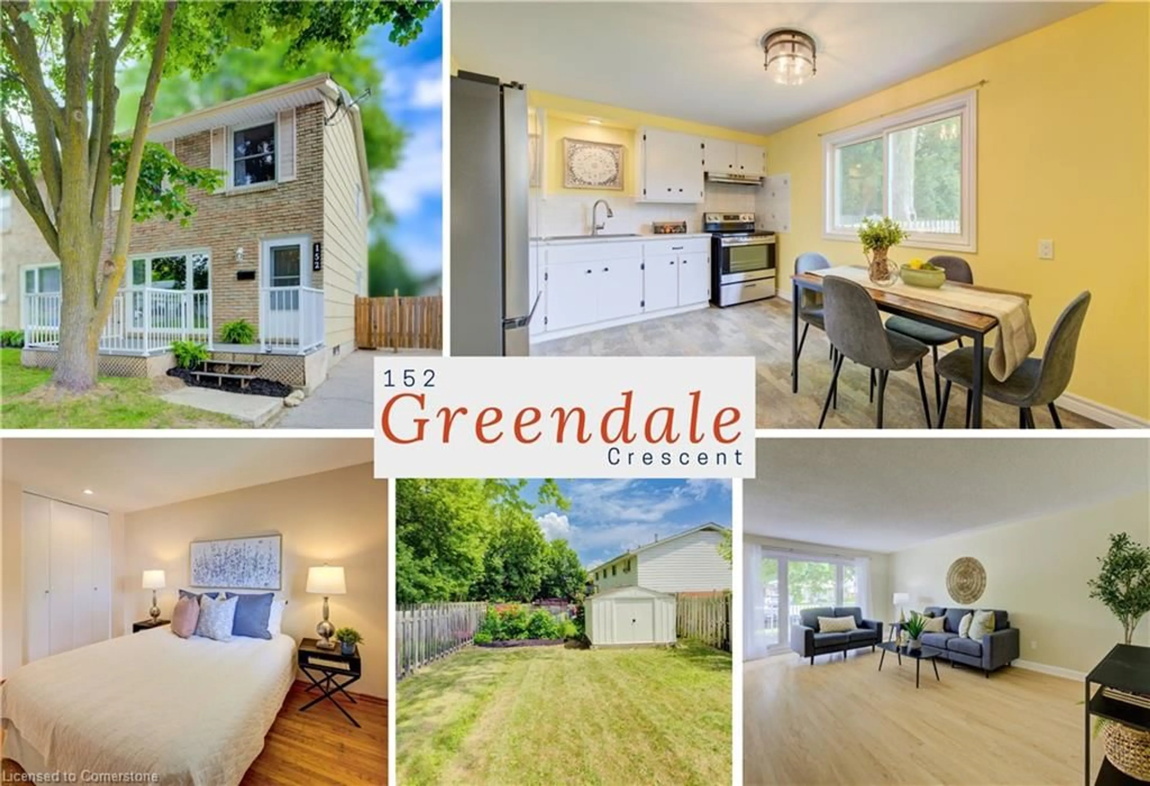 A pic from outside/outdoor area/front of a property/back of a property/a pic from drone, street for 152 Greendale Cres, Kitchener Ontario N2A 2R6