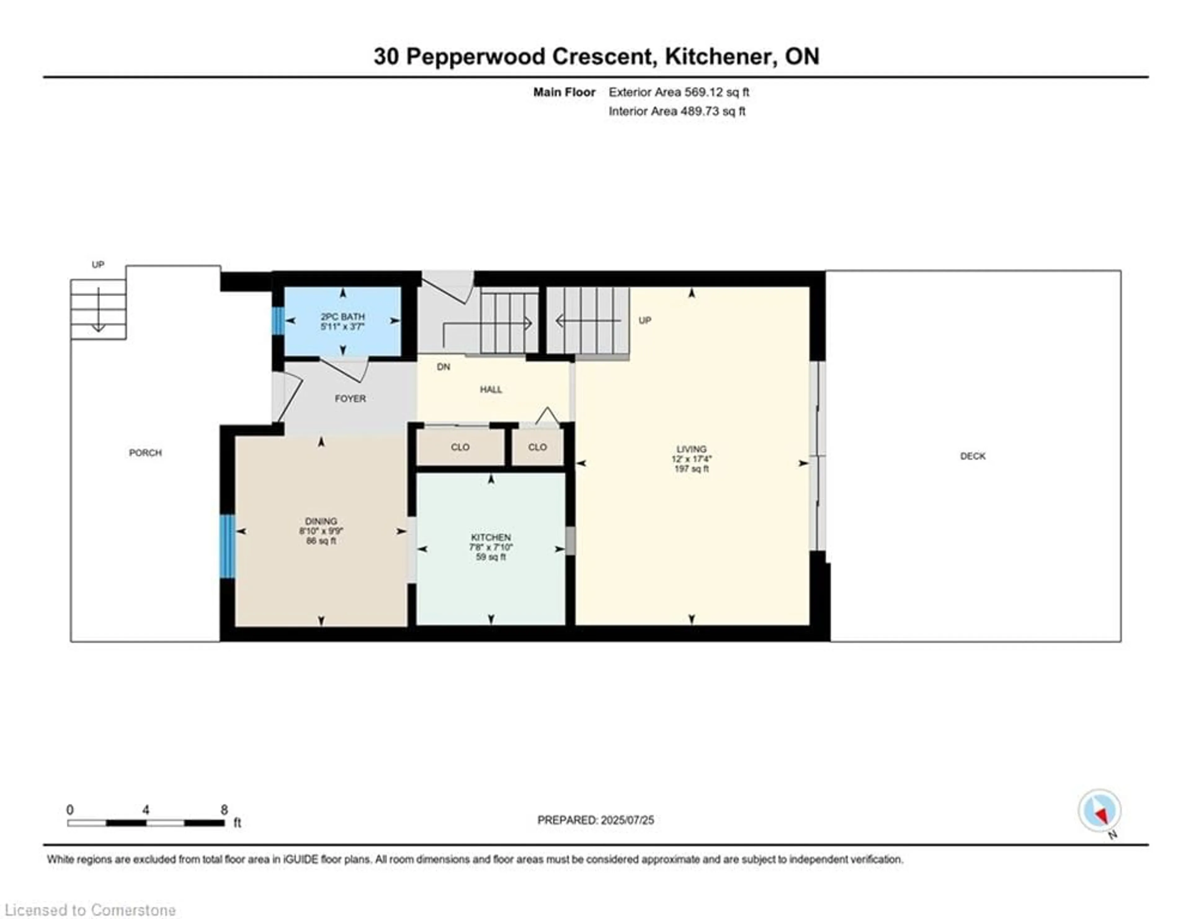Floor plan for 30 Pepperwood Cres, Kitchener Ontario N2A 2R3