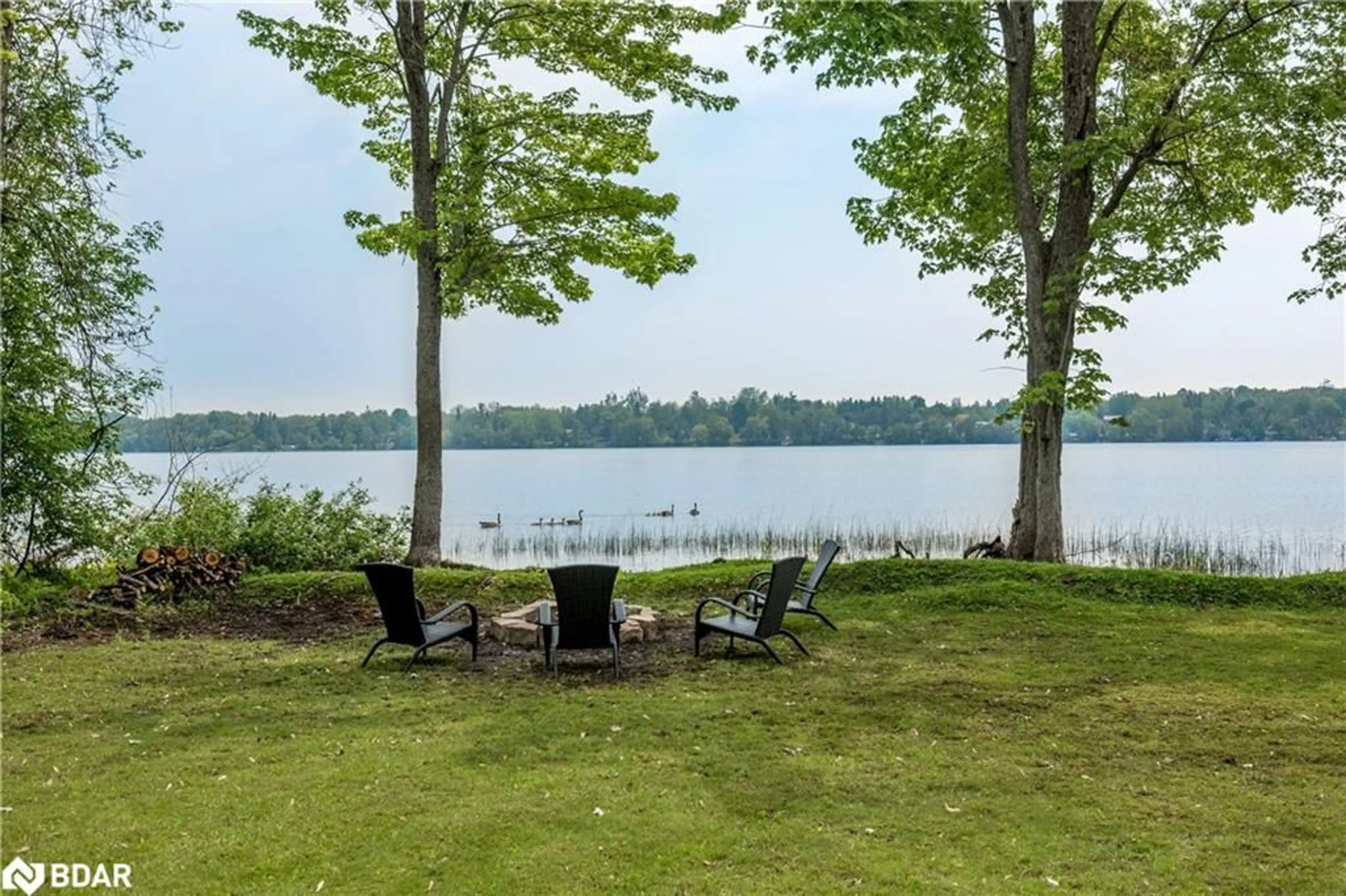 Patio, water/lake/river/ocean view for 28 Park Lane, Sebright Ontario L0L 1W0
