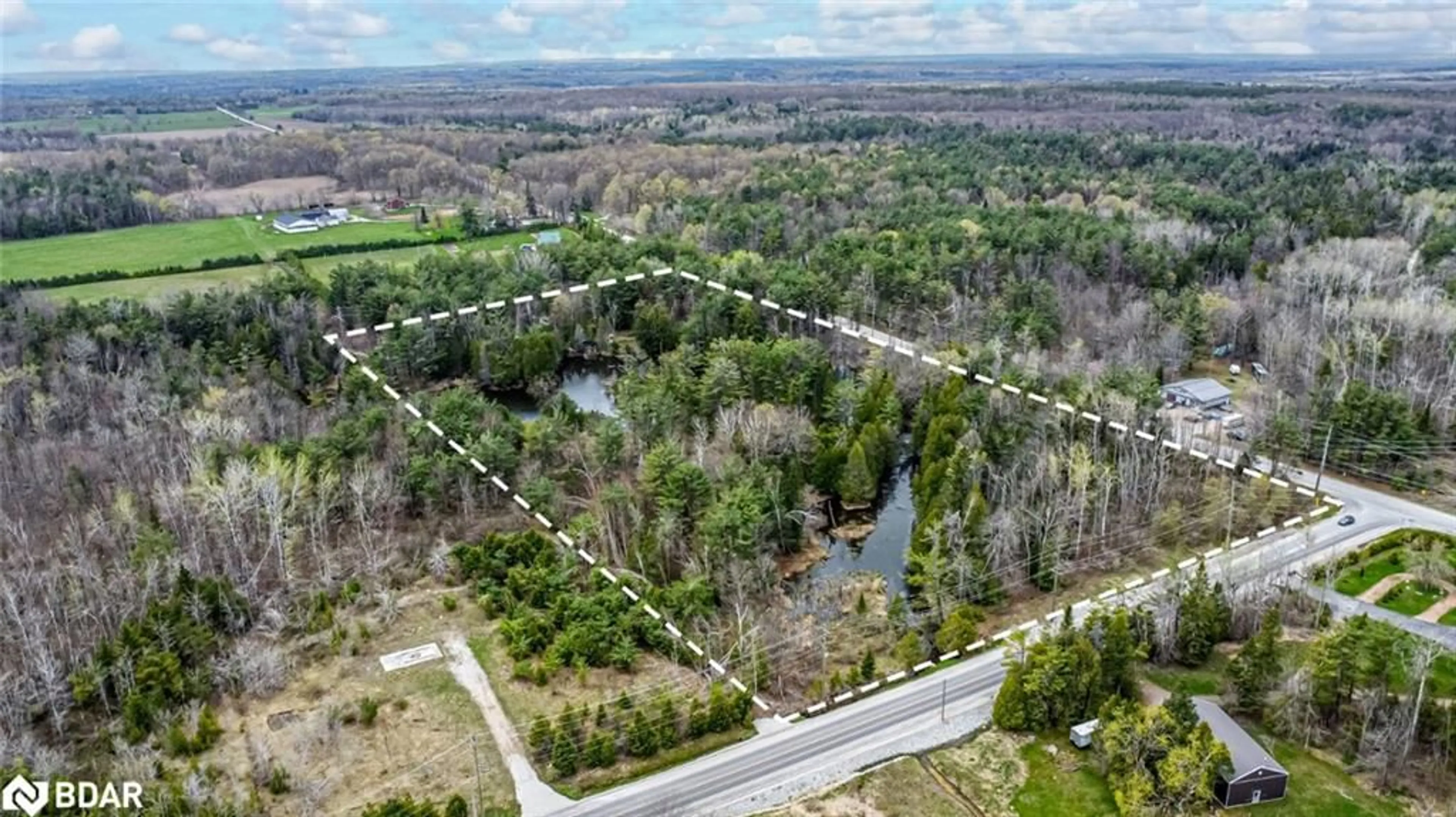 A pic from outside/outdoor area/front of a property/back of a property/a pic from drone, water/lake/river/ocean view for 4016 Carlyon Line, Severn Ontario L3V 0W8