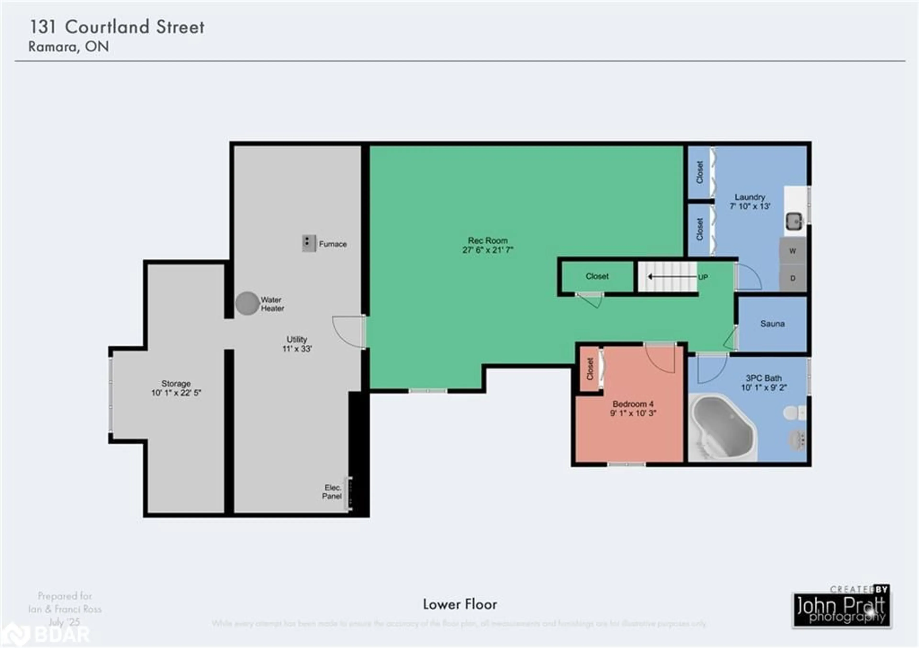 Floor plan for 131 Courtland St, Ramara Ontario L3V 6H7