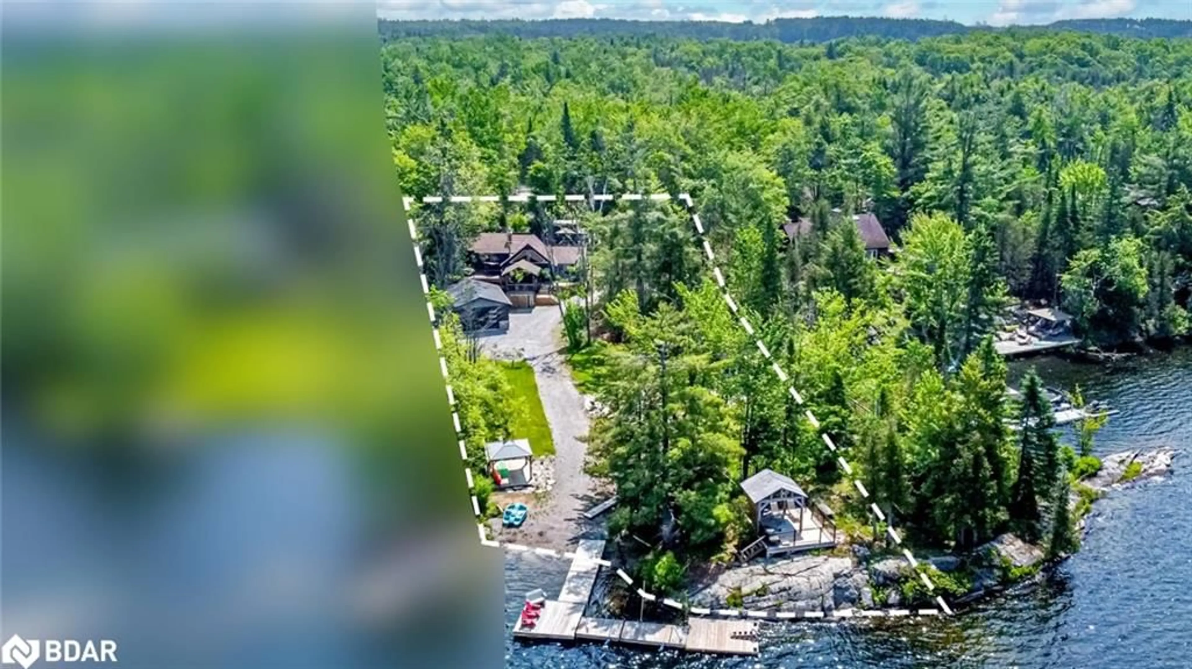A pic from outside/outdoor area/front of a property/back of a property/a pic from drone, forest/trees view for 49 Hemlock Dr, Kawartha Lakes Ontario K0M 1C0