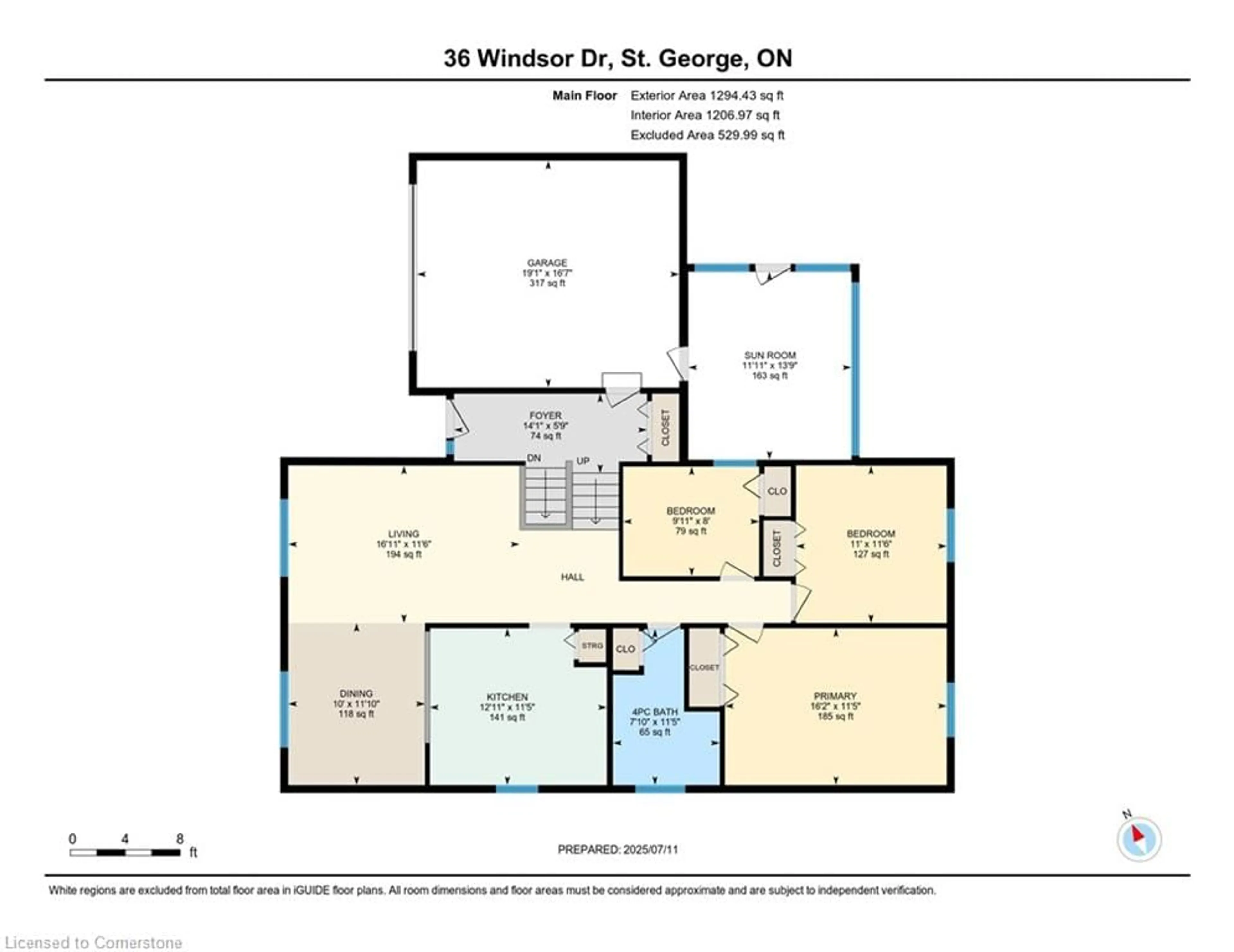 Floor plan for 36 Windsor Dr, St. George Ontario N0E 1N0