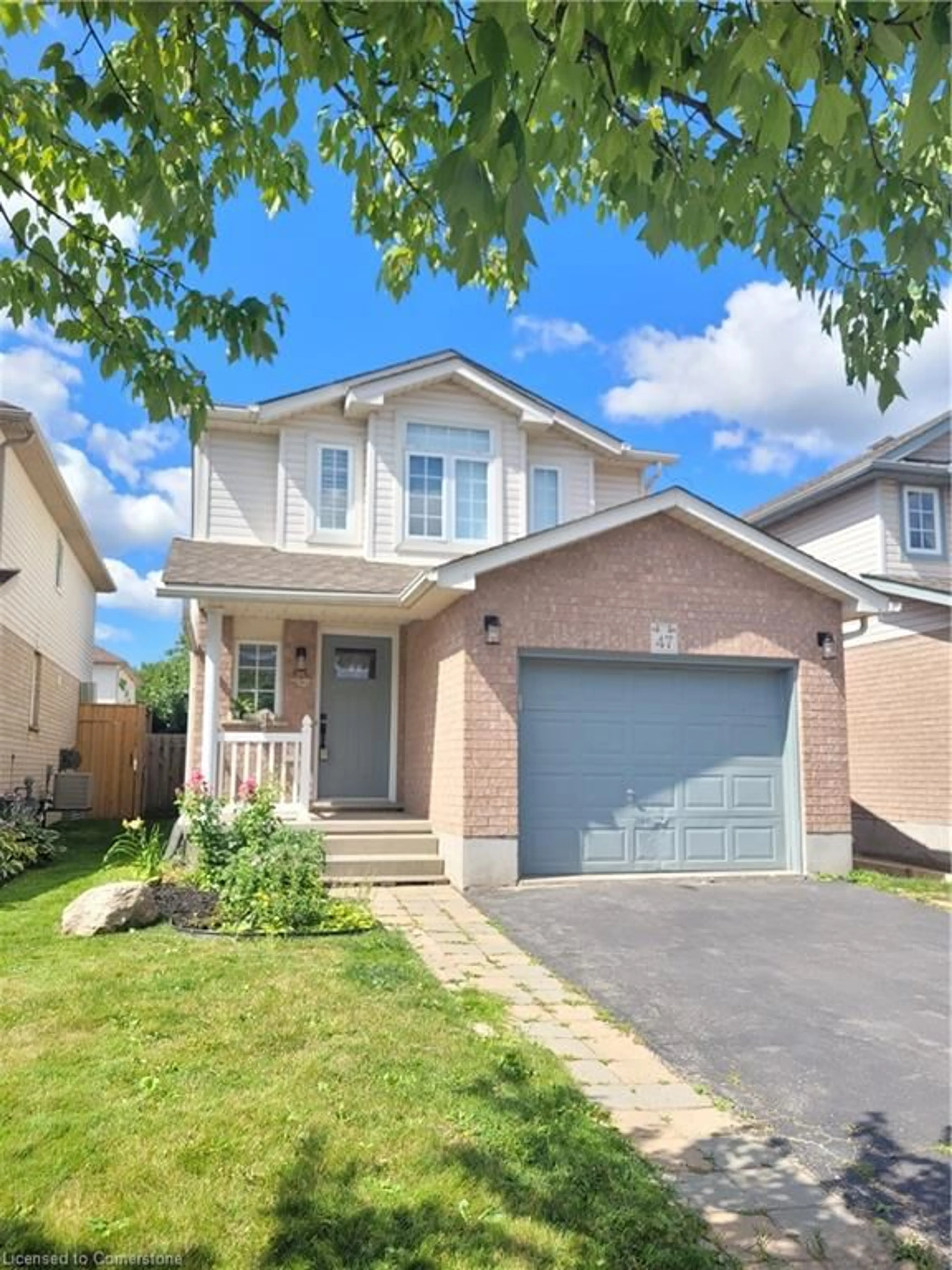 Home with brick exterior material, street for 47 Cotton Grass St, Kitchener Ontario N2E 3T7